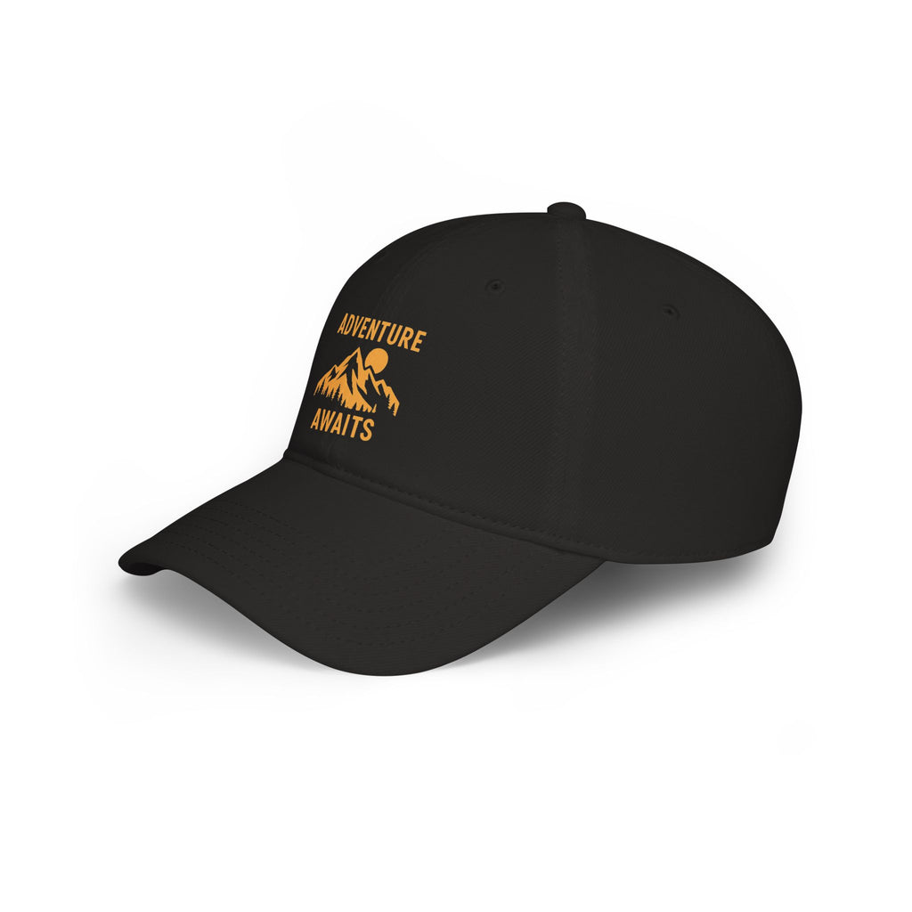 Adventure Awaits Baseball Cap — Mountain Hiking Hat for Outdoor Travel