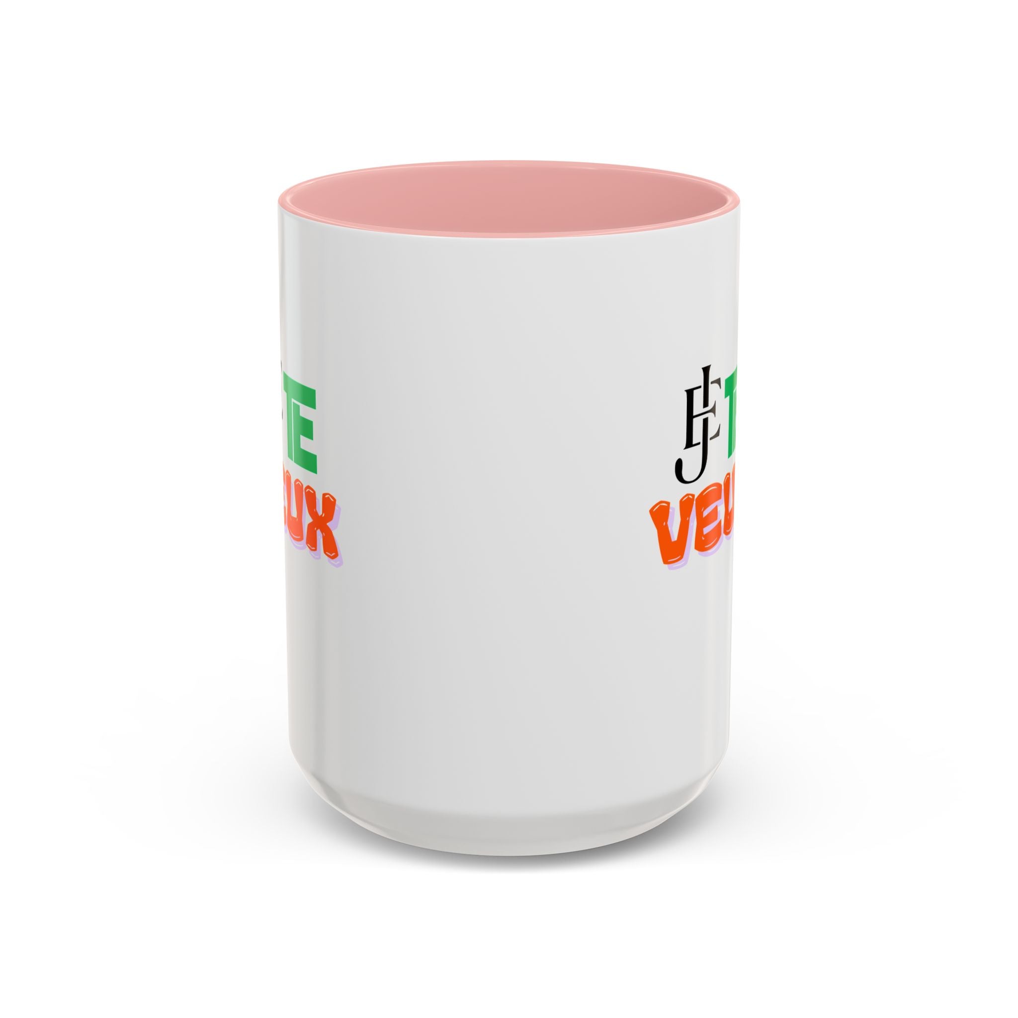 French Phrase Accent Mug — "Je Te Veux" Colorful Ceramic Coffee Mug (11/15oz)