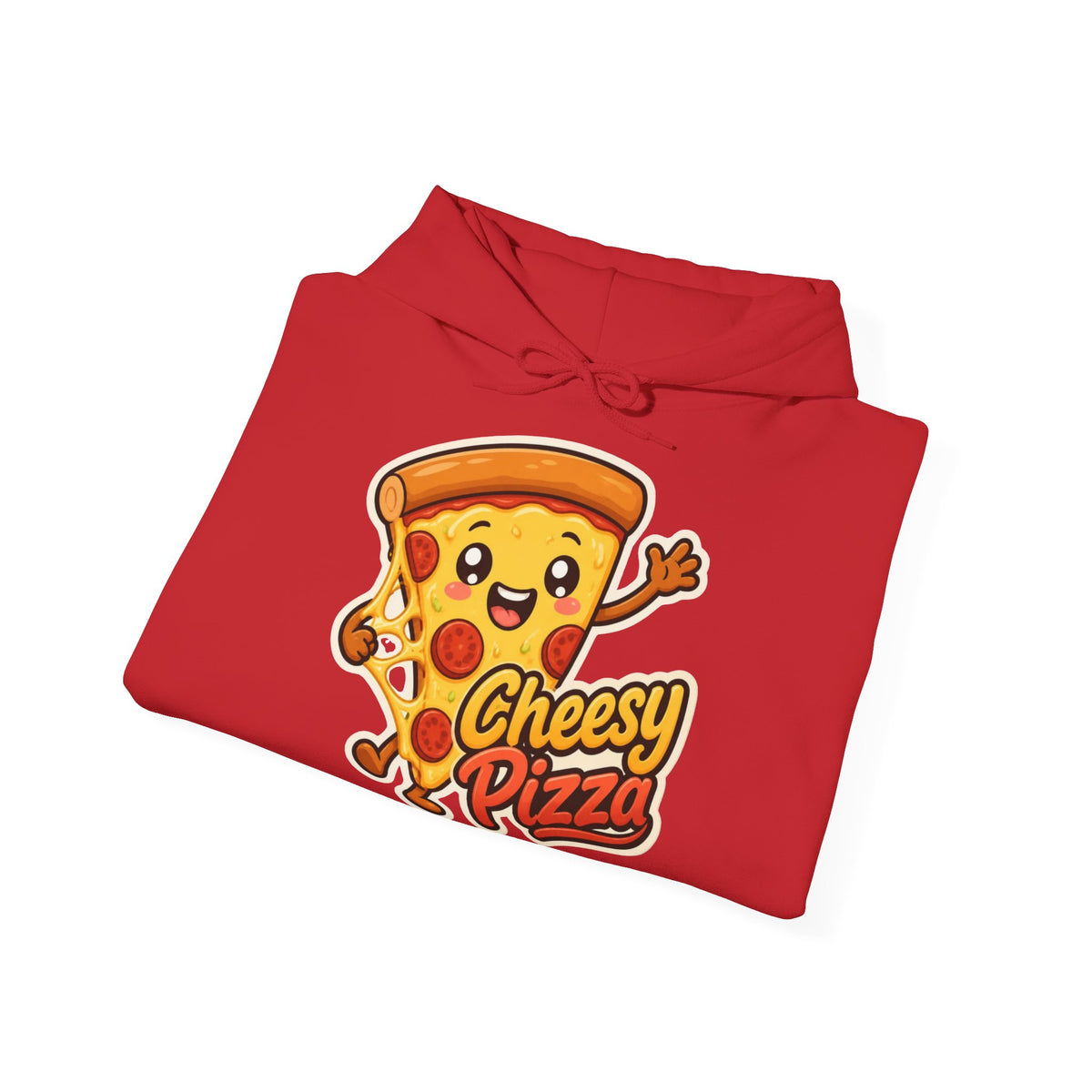 Cheesy Pizza Graphic Pullover Hoodie – Unisex