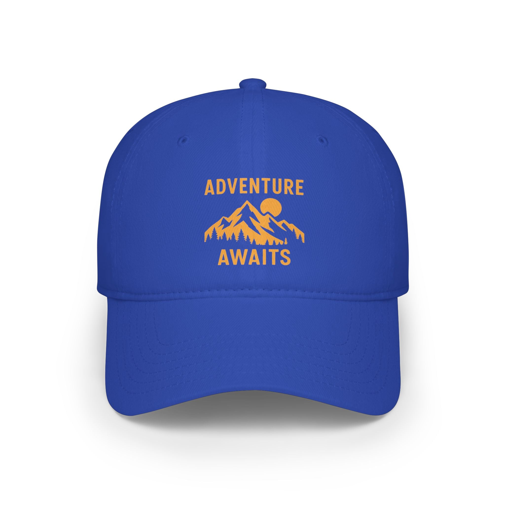 Adventure Awaits Baseball Cap — Mountain Hiking Hat for Outdoor Travel