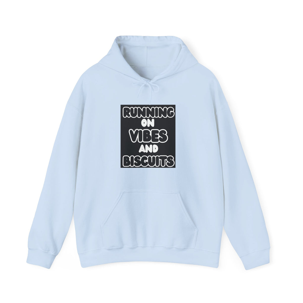 Sweat à capuche graphique « Running On Vibes And Biscuits »