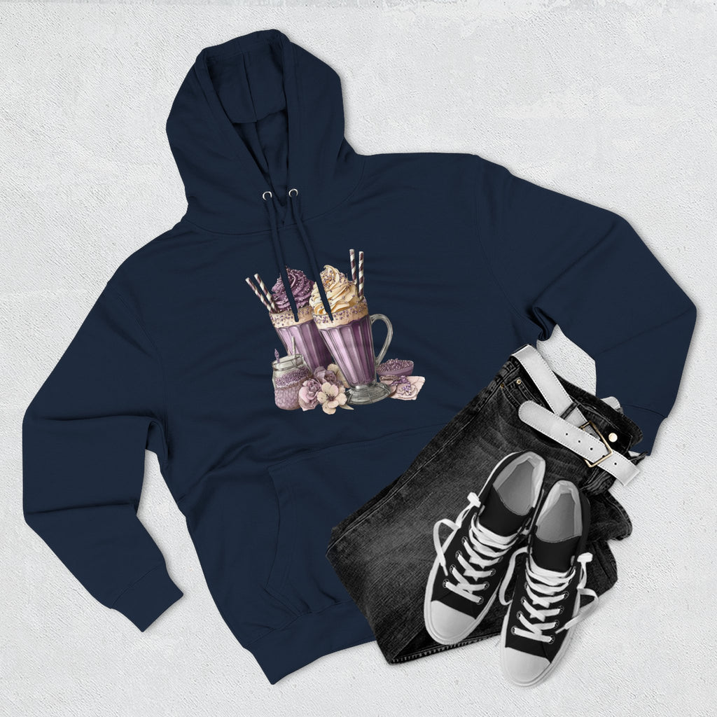 Hot Cocoa & Marshmallow Hoodie — Cozy Dessert Drink Graphic Hoodie