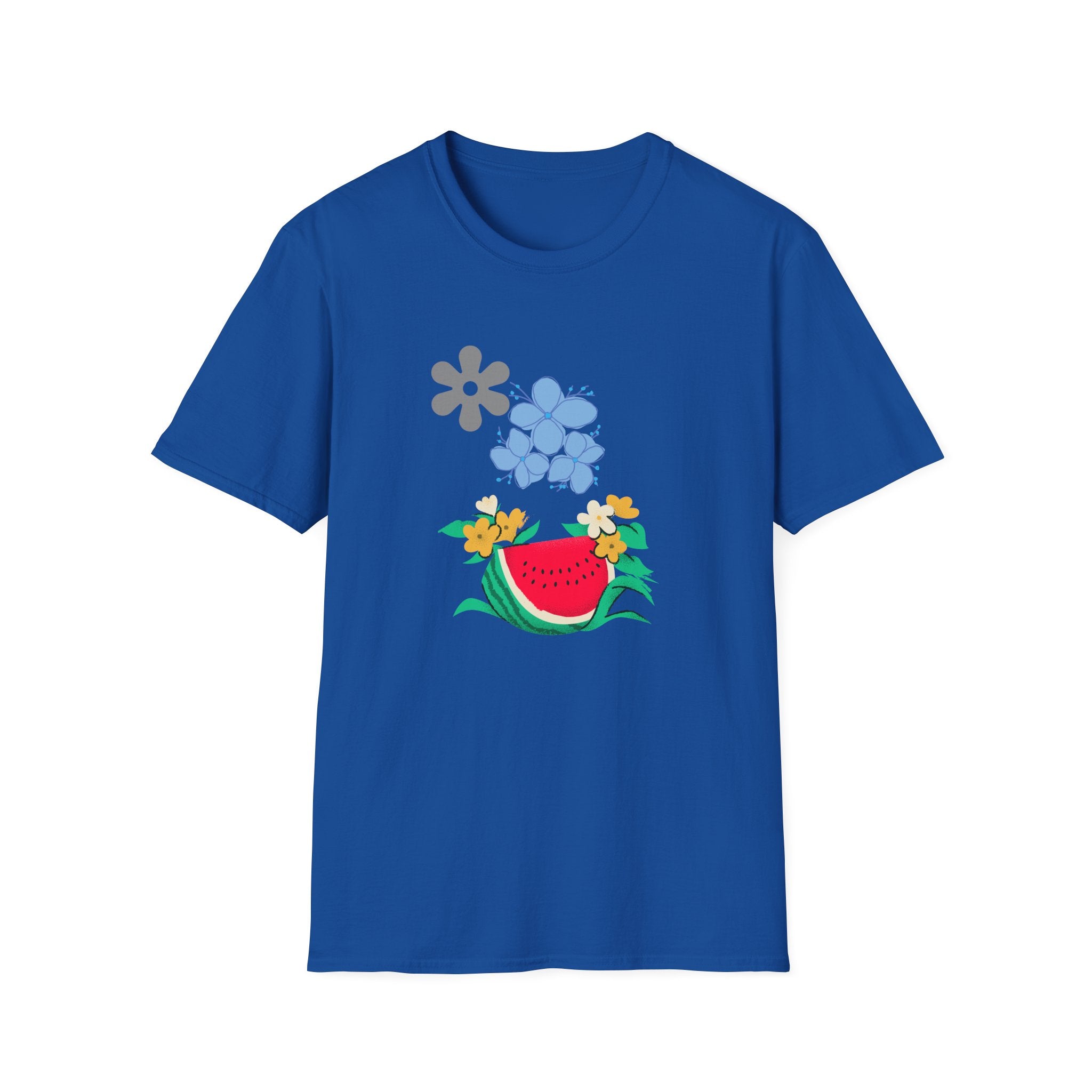 Watermelon Blossom Tee — Floral Fruit Graphic T-Shirt