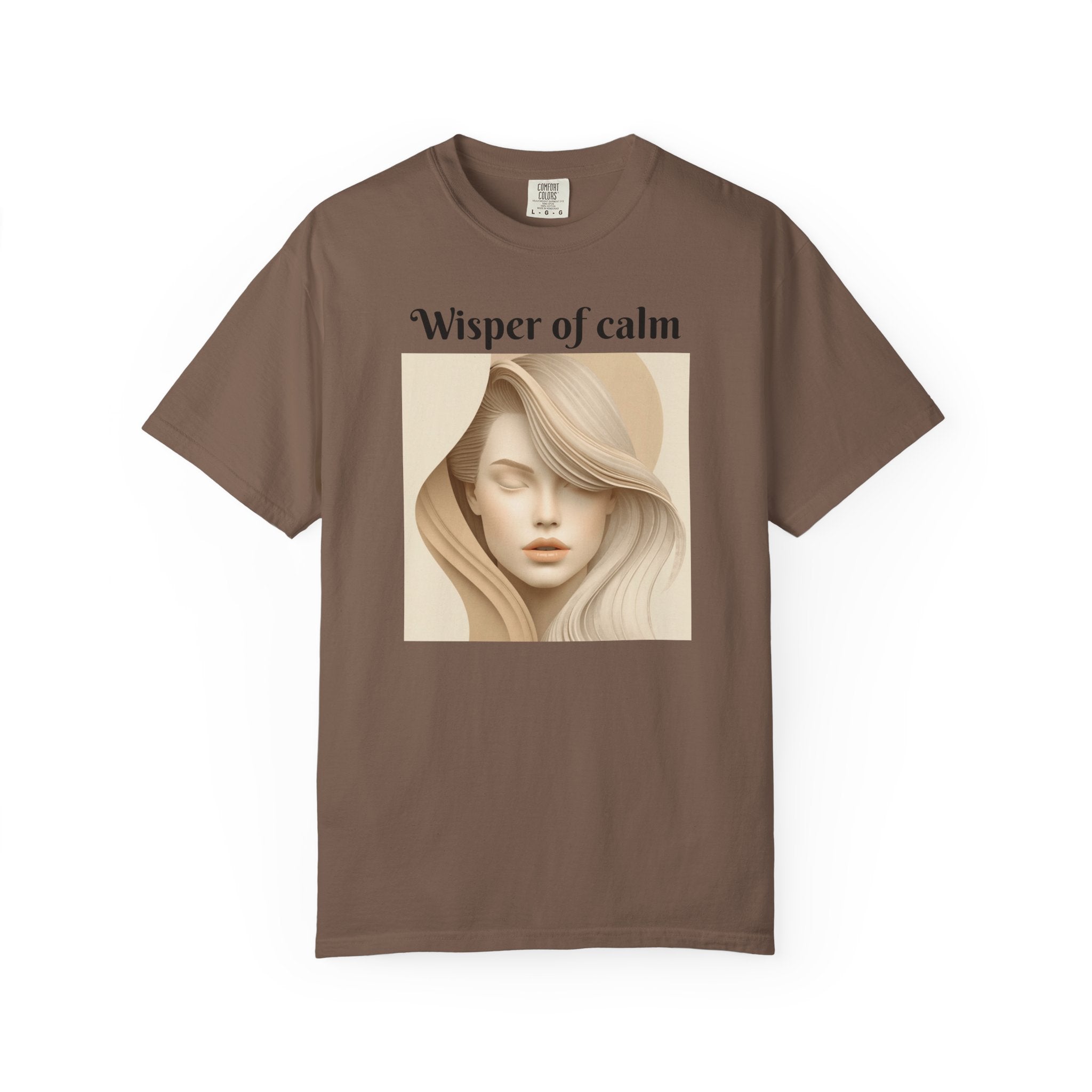 Whisper of Calm T-Shirt — Serene Portrait Graphic Tee