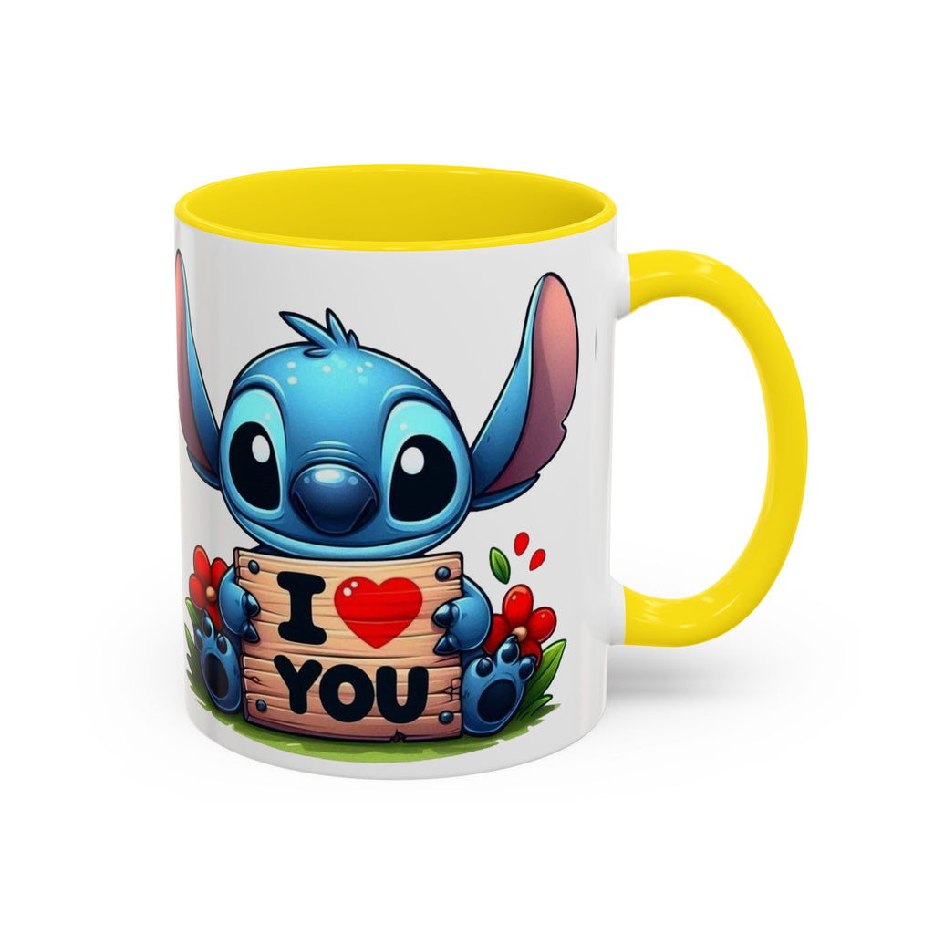 Stitch 'I  You' Accent Coffee Mug — Cute Valentine Gift (11/15oz)