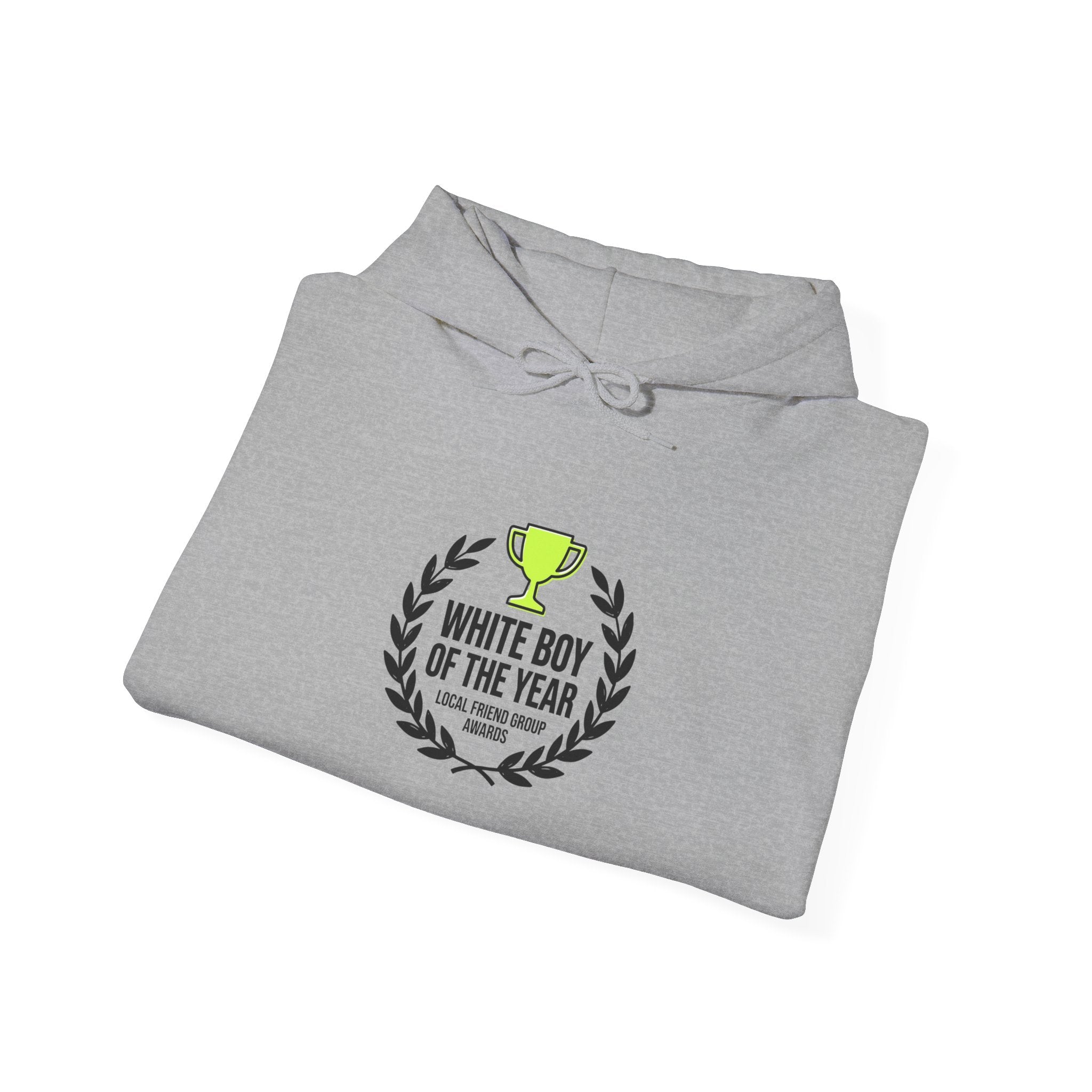 White Boy of the Year Hoodie | minimal meme, bold text