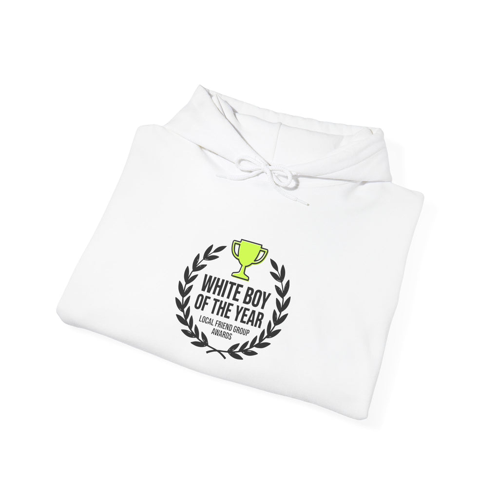 White Boy of the Year Hoodie | minimal meme, bold text