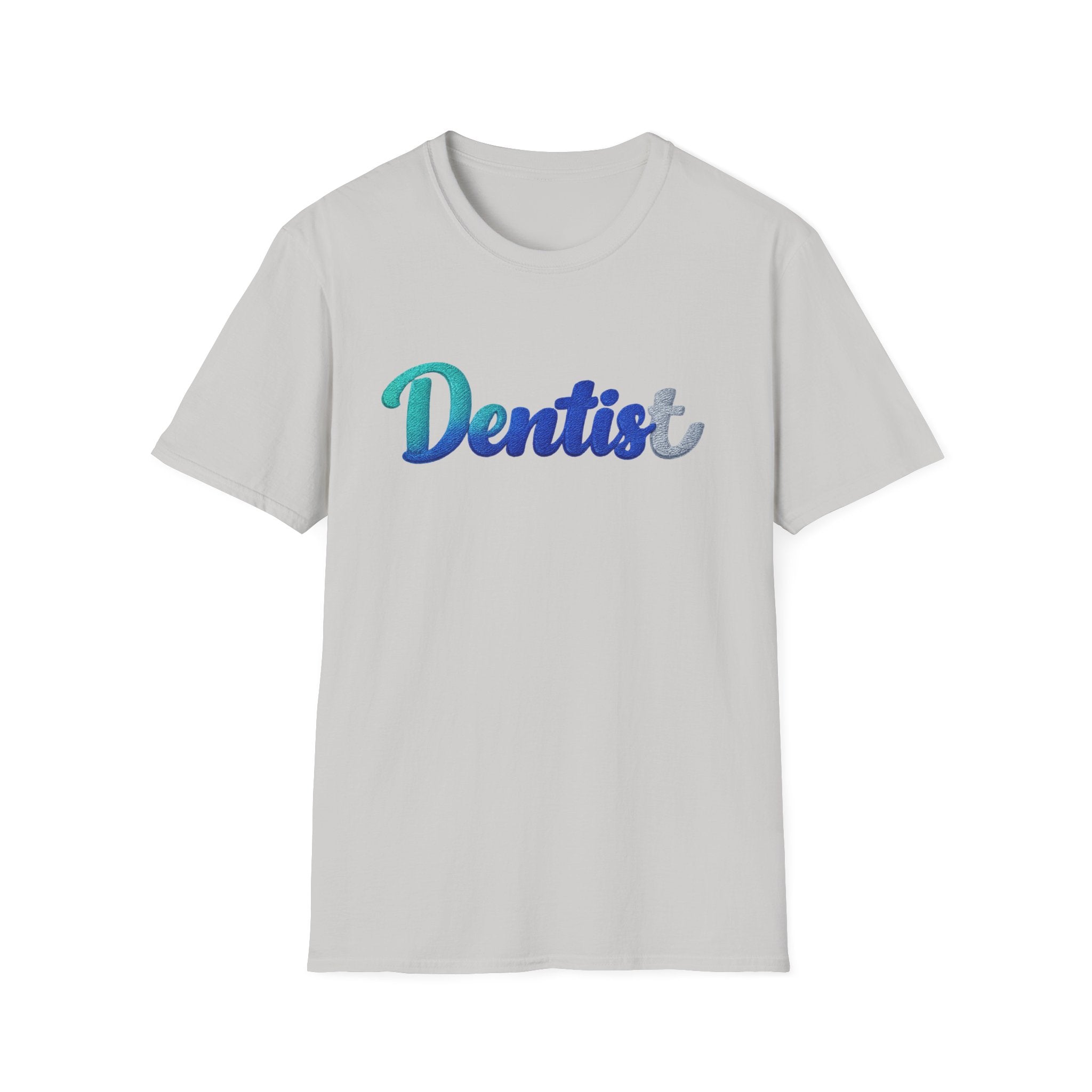 T-shirt dentiste — T-shirt script dentaire en dégradé pour hygiénistes et dentistes
