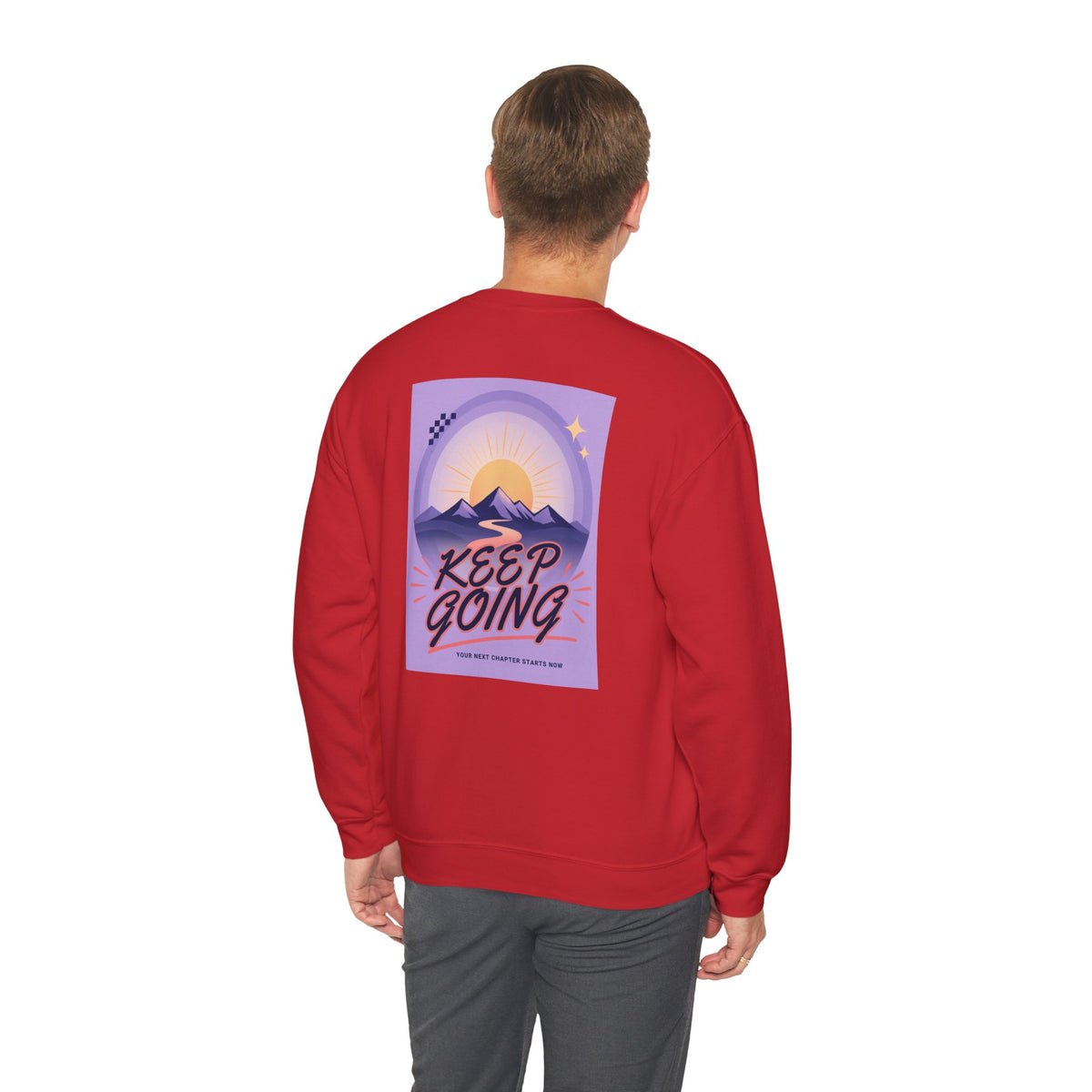 Keep Going Mountain Graphic Crewneck Sweatshirt