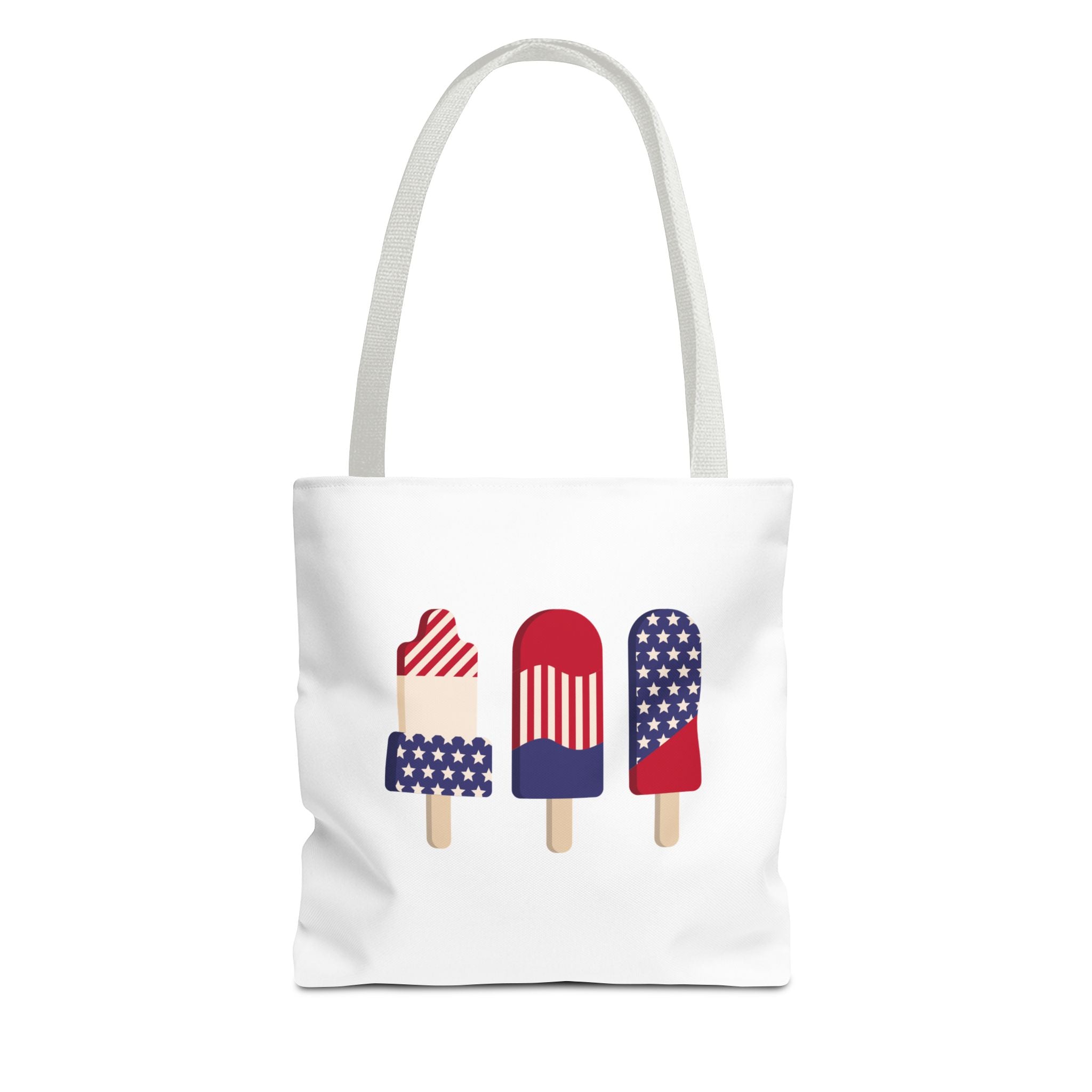 Patriotic Popsicle Tote Bag — 4th of July American Flag Summer Beach Tote