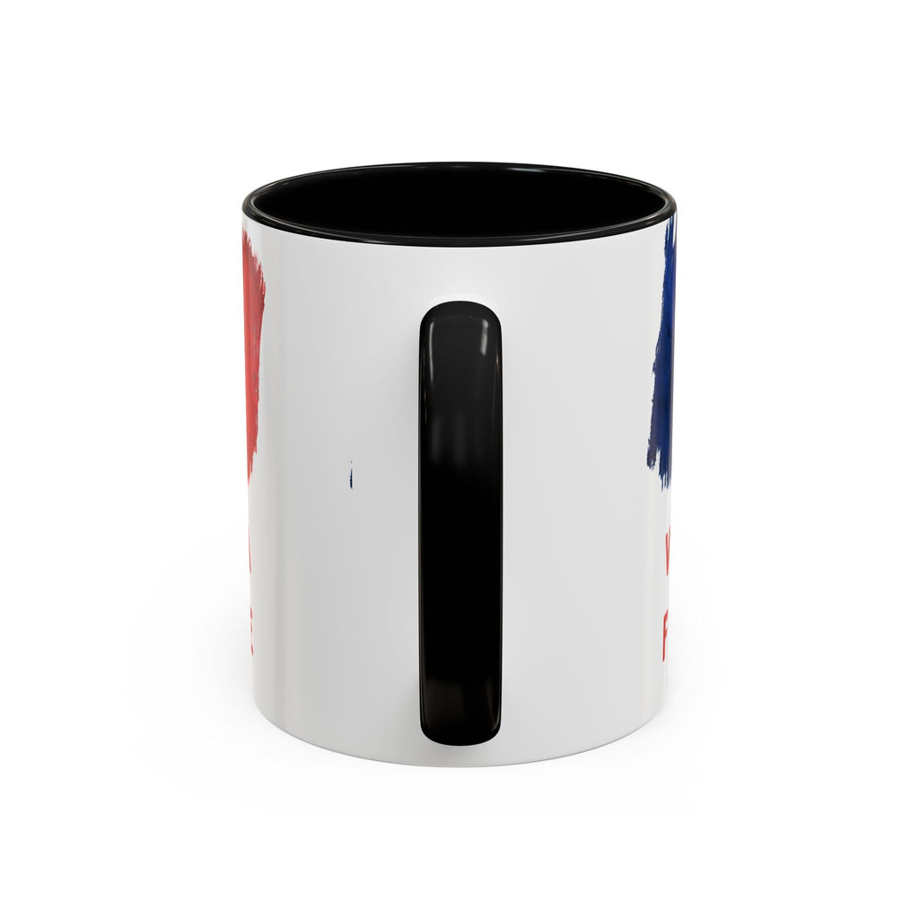 Vive La France Accent Coffee Mug — French Flag Brushstroke 11/15oz