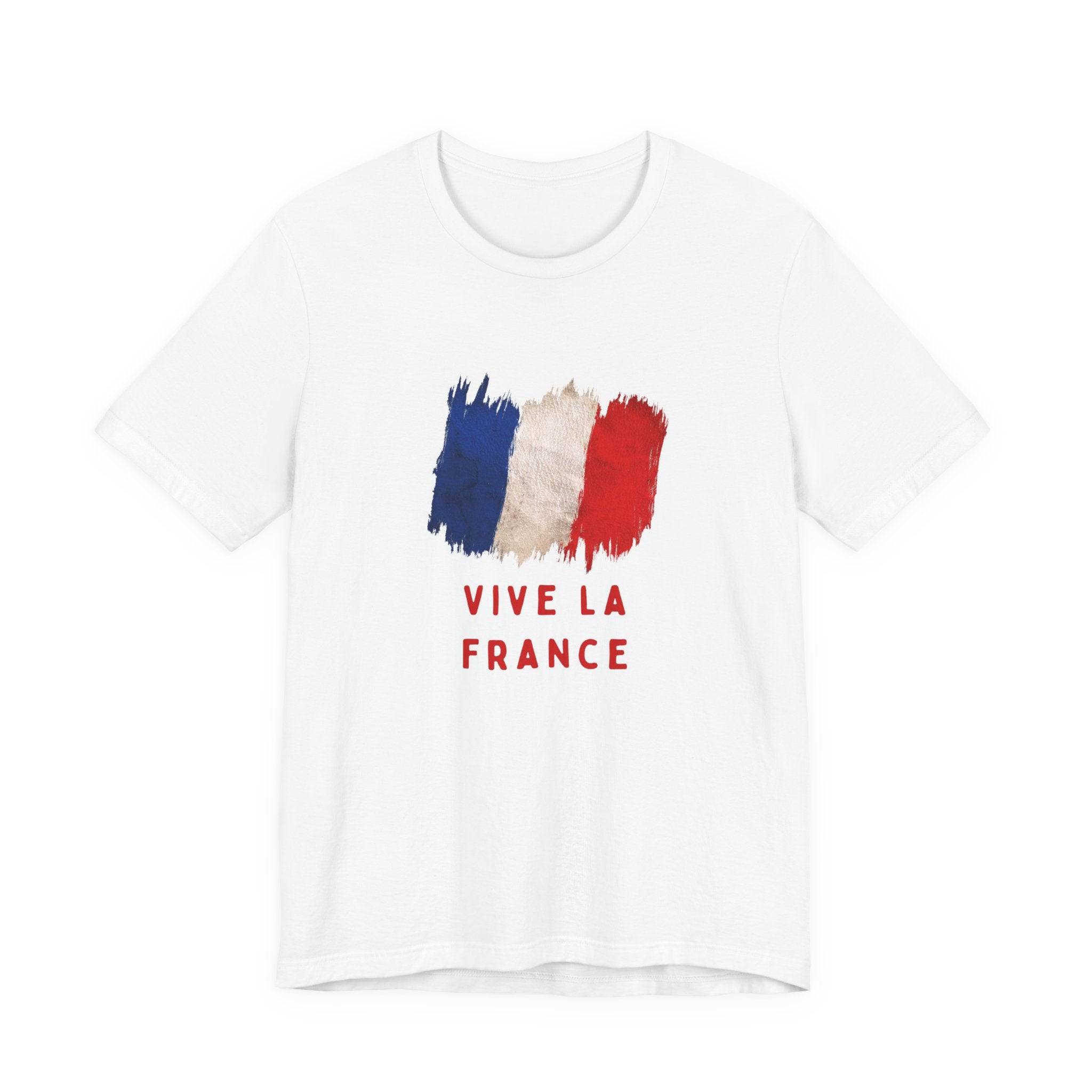 Vive La France T‑Shirt — French Flag Brushstroke Tee