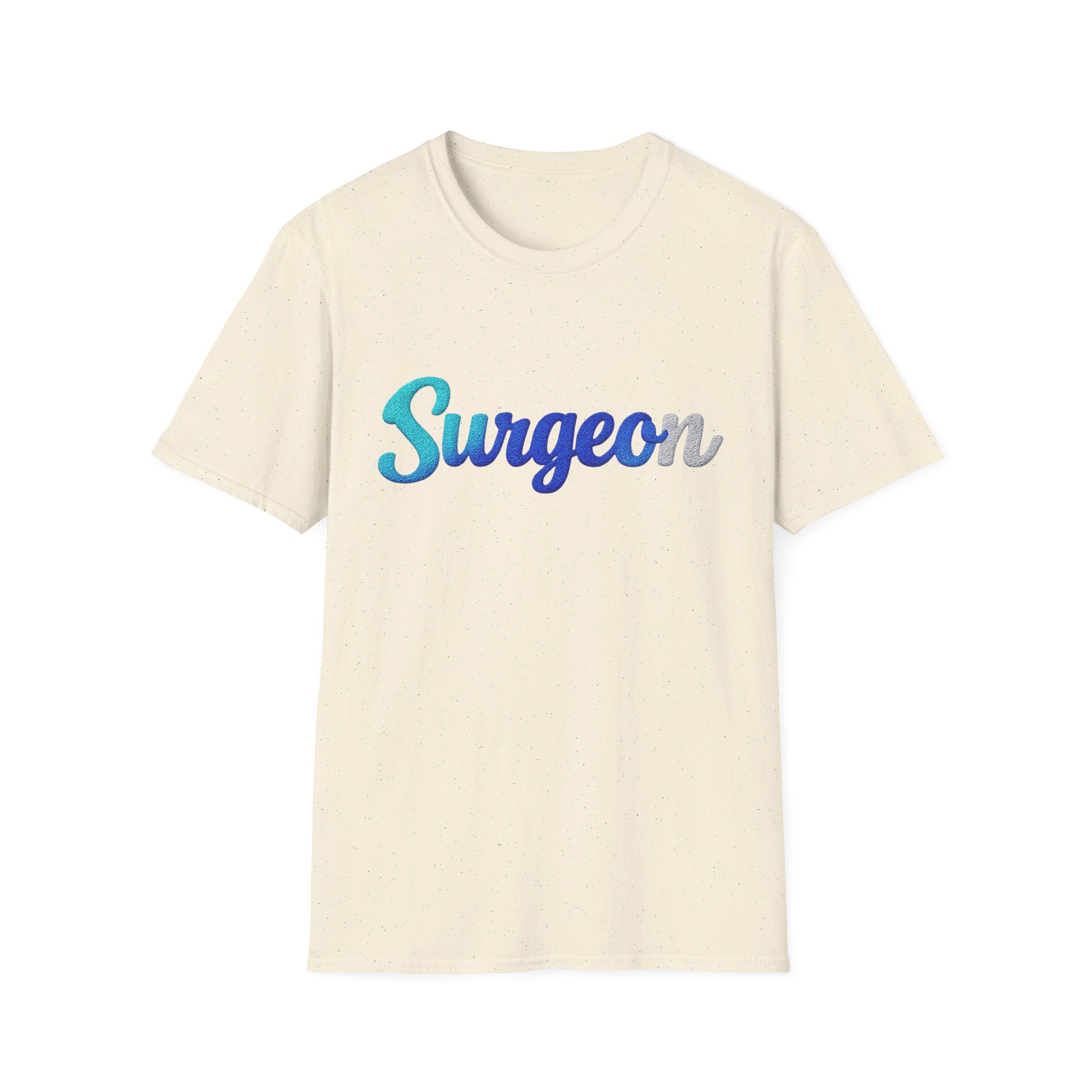 Surgeon Script T-Shirt — Blue Gradient Medical Pride Tee