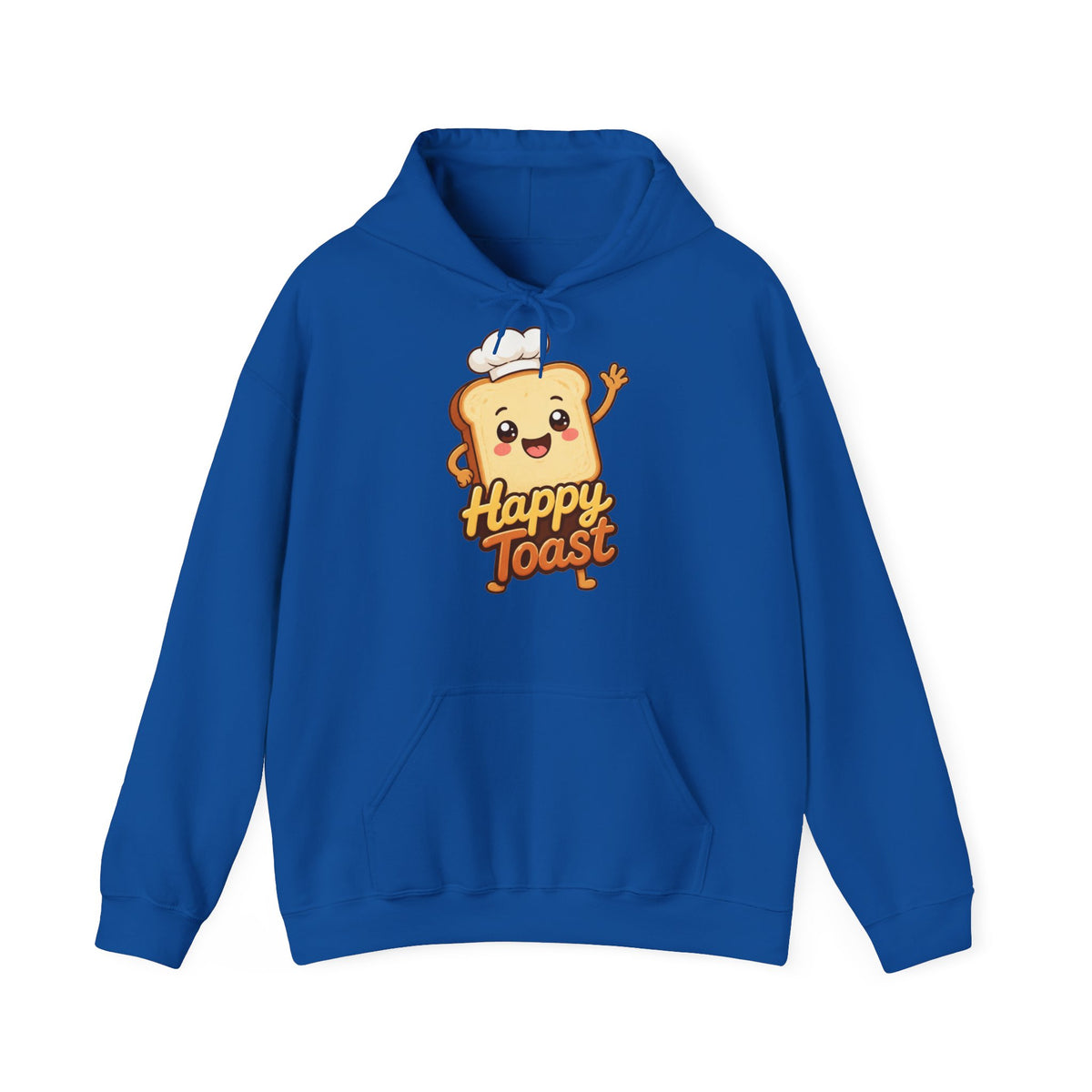 Happy Toast Cartoon Graphic Hoodie – Unisex Pullover