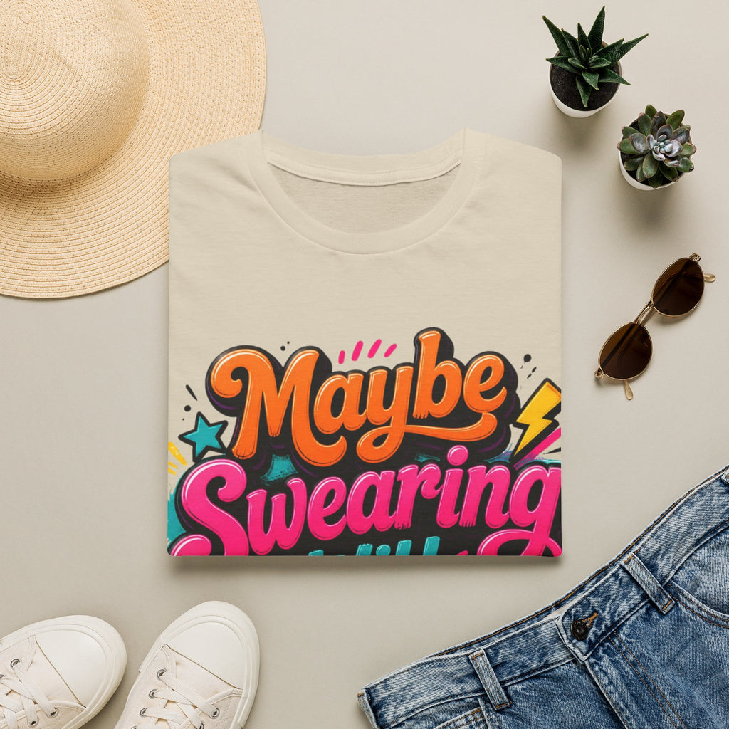 T-shirt "Peut-être que j'insulterai ça aidera" — Tee graphique rétro amusant