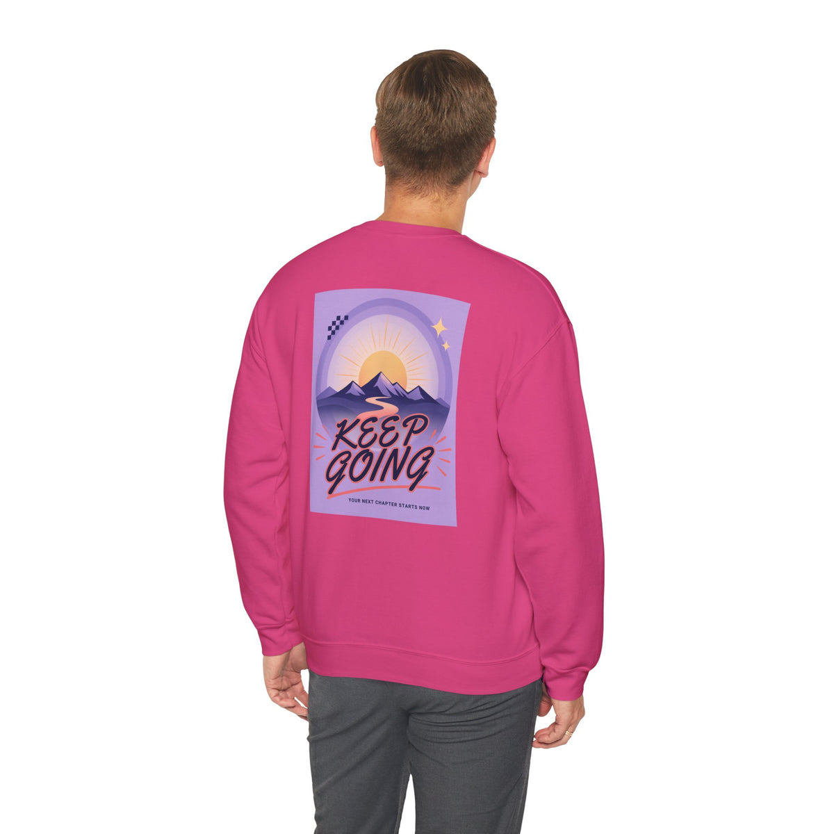 Keep Going Mountain Graphic Crewneck Sweatshirt