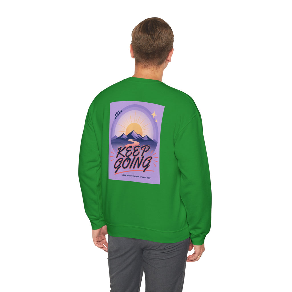 Keep Going Mountain Graphic Crewneck Sweatshirt