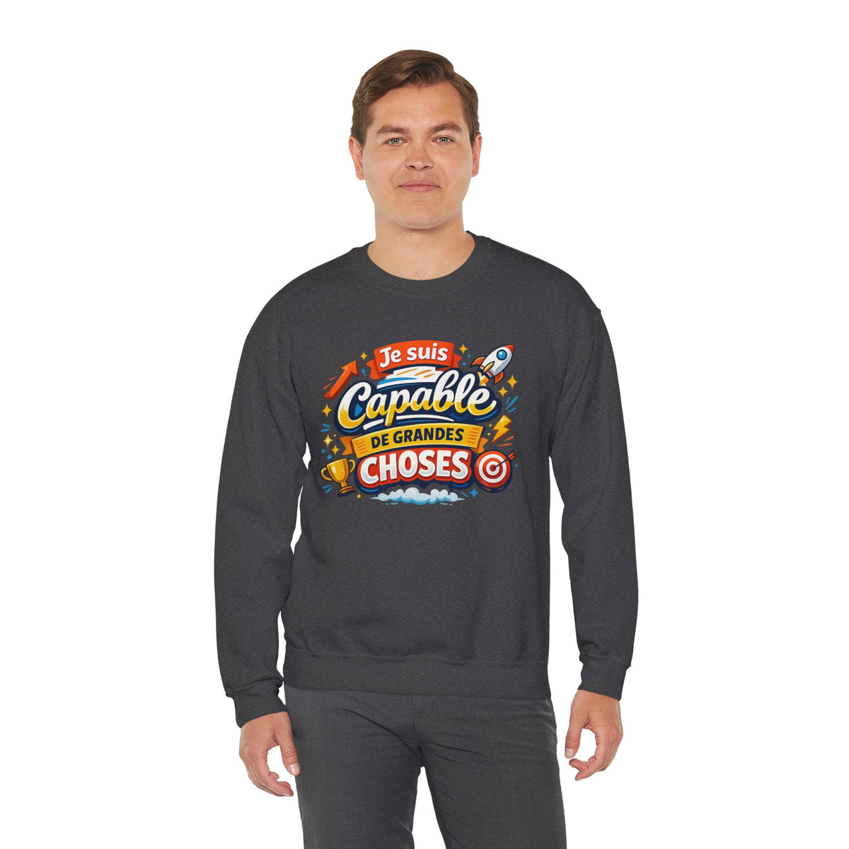 Je suis Capable de Grandes Choses Inspirational French Sweatshirt