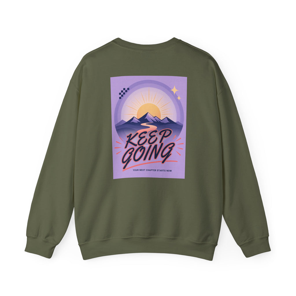 Keep Going Mountain Graphic Crewneck Sweatshirt