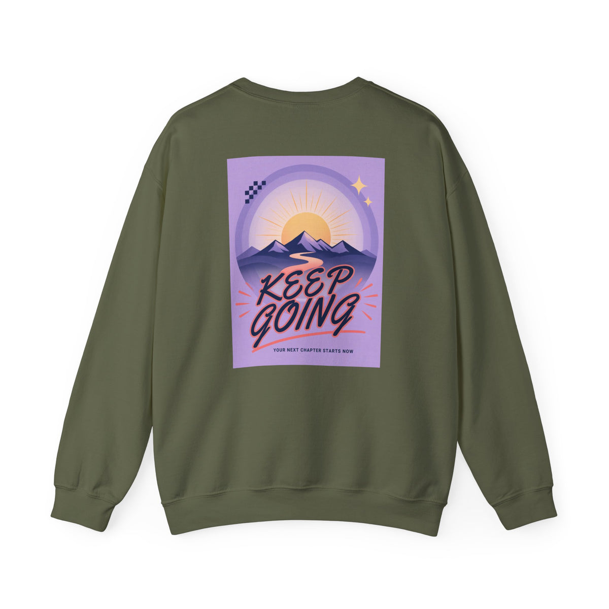 Keep Going Mountain Graphic Crewneck Sweatshirt