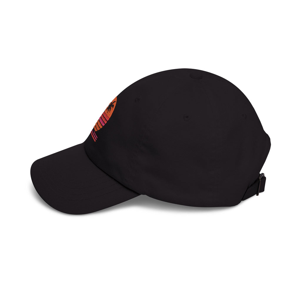 Dad Cap — Retro Sunset Palm Tree Embroidered Hat