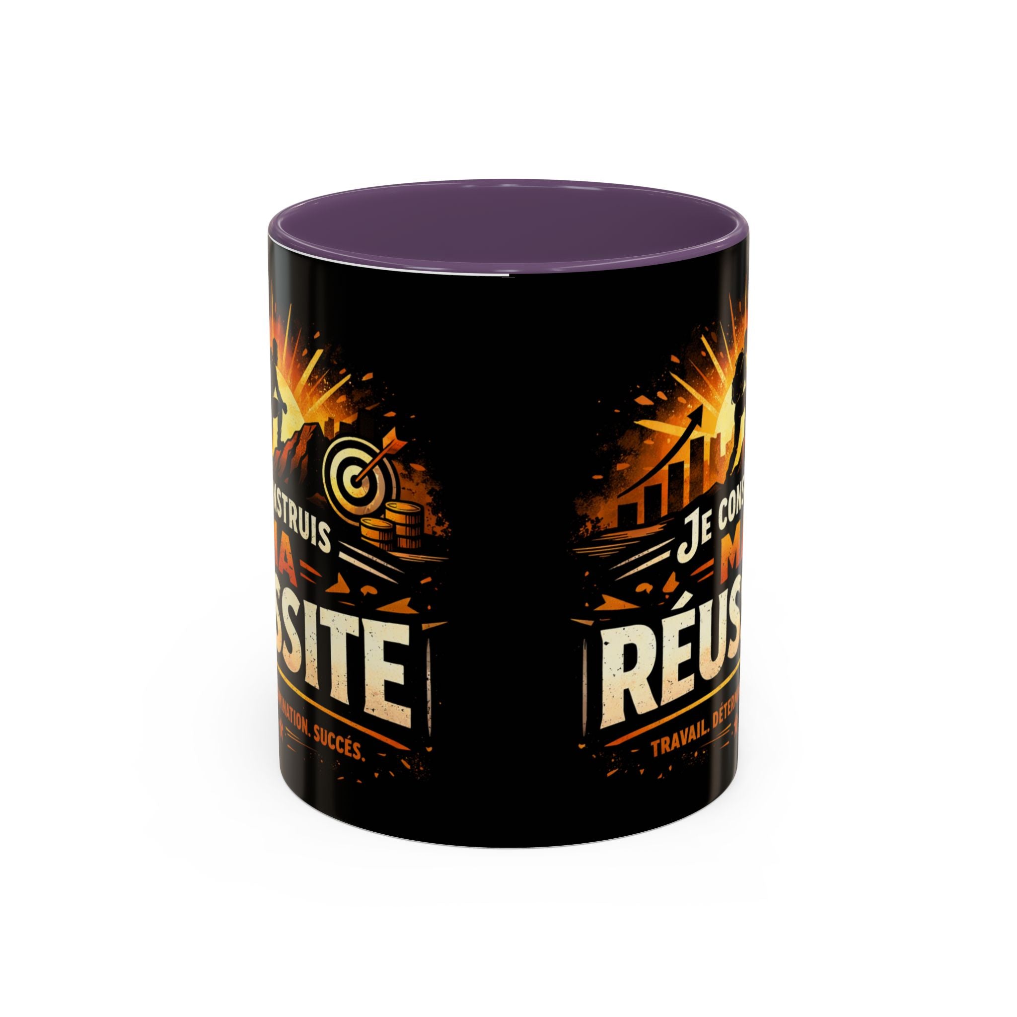 Motivational Coffee Mug — "Je Construis Ma Réussite" French Success Quote