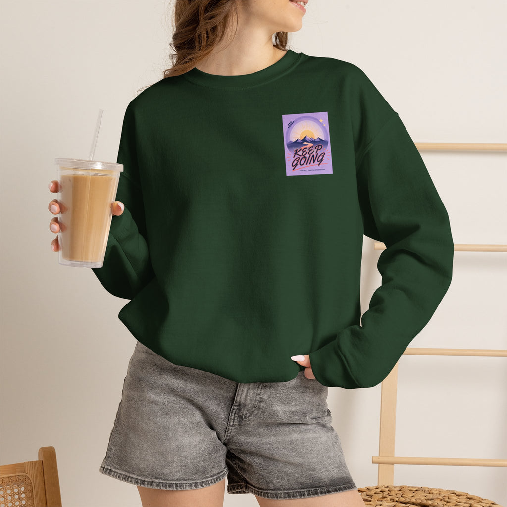 Keep Going Mountain Graphic Crewneck Sweatshirt
