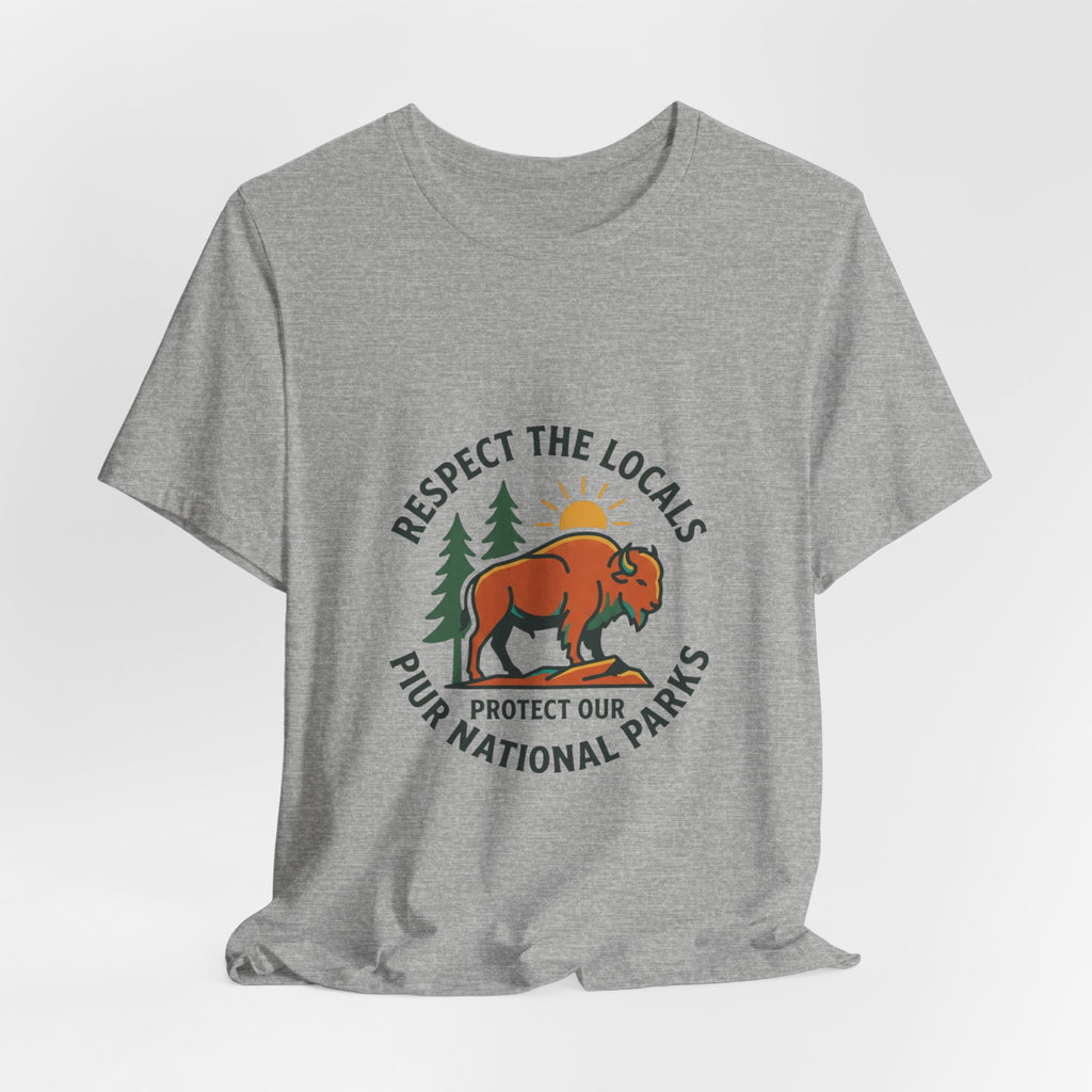 Respect the Locals Buffalo Tee | Protect Our National Parks, hiking, vintage souvenir