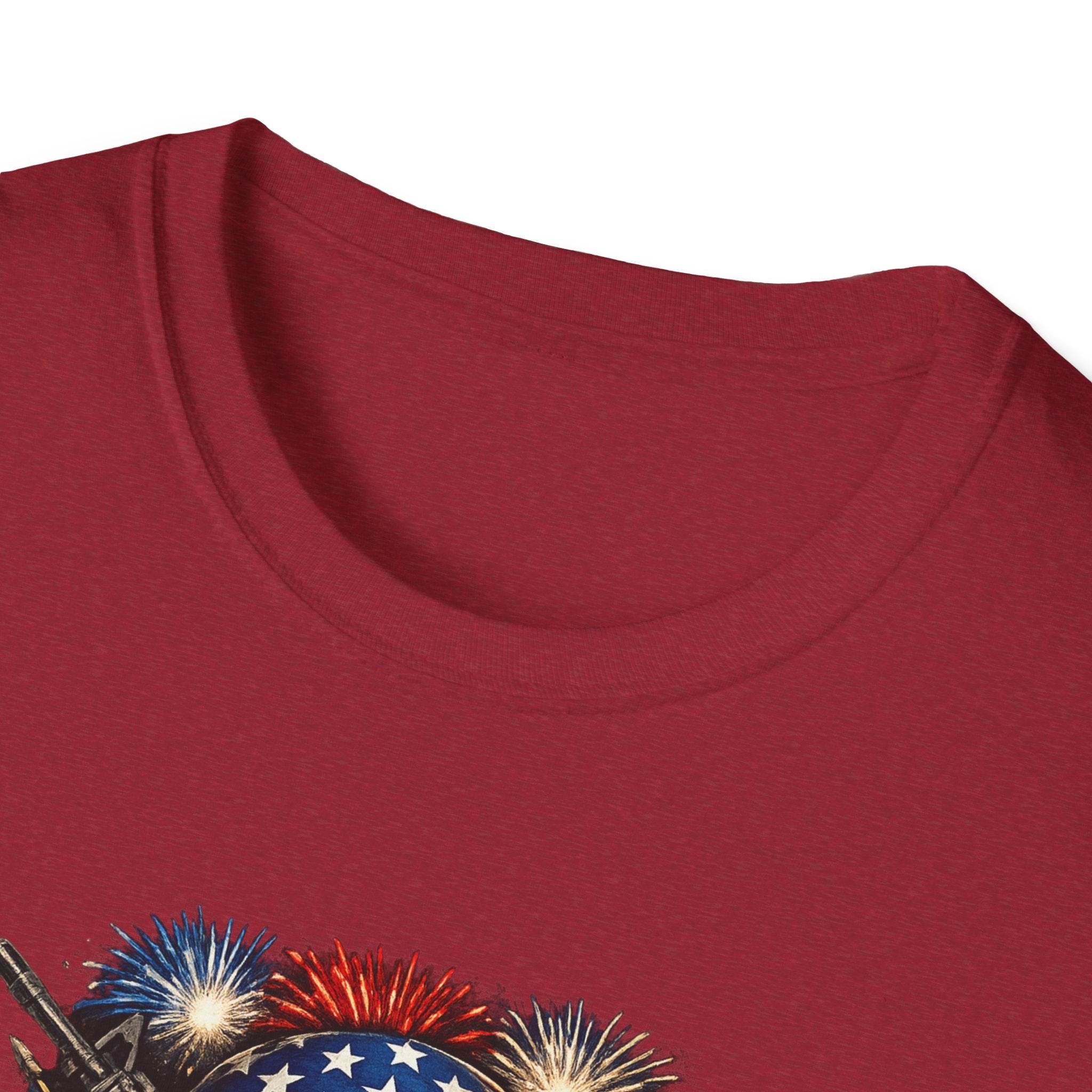 Patriotic Skull Tee "Death Before Defeat" - American Flag Military Graphic T-Shirt