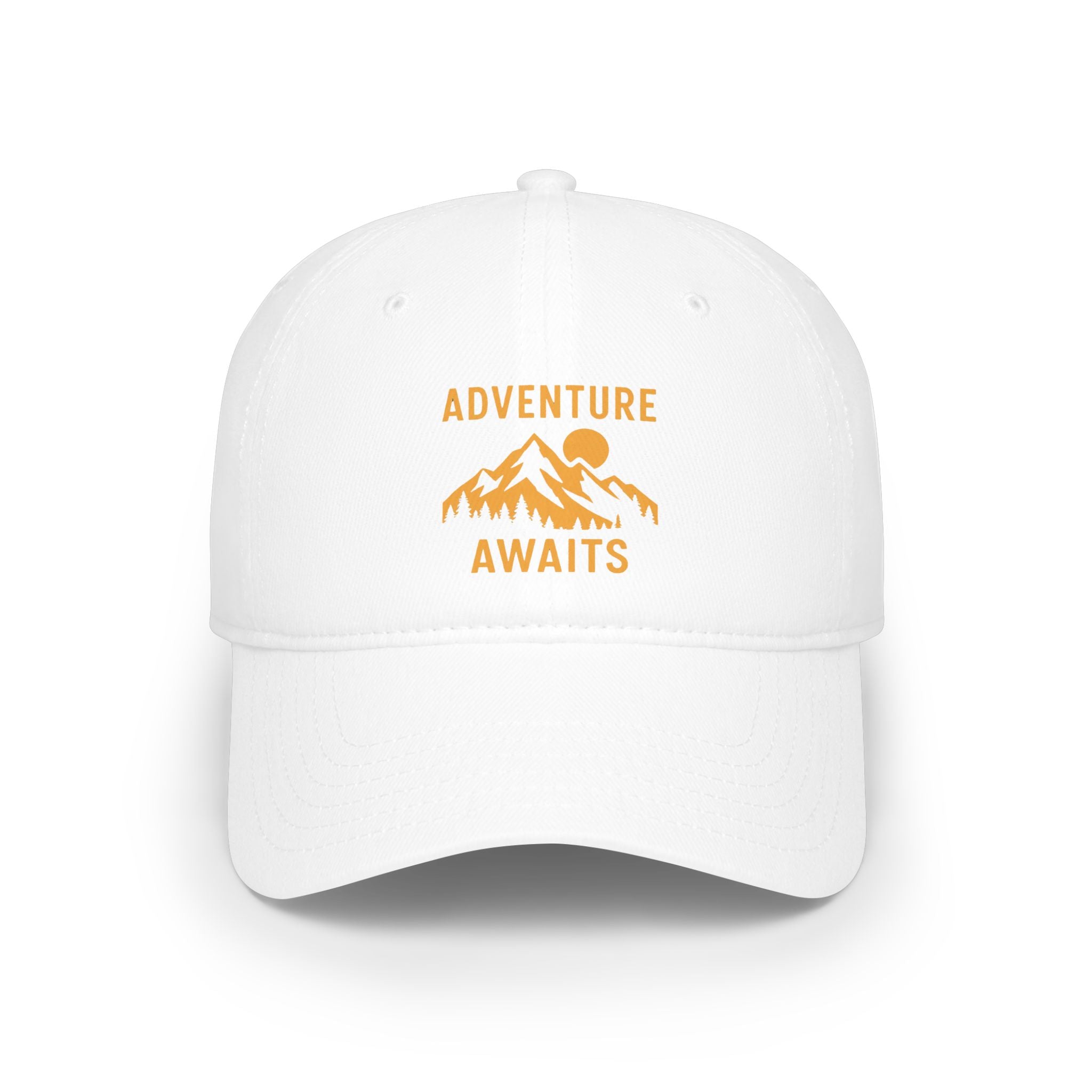 Adventure Awaits Baseball Cap — Mountain Hiking Hat for Outdoor Travel
