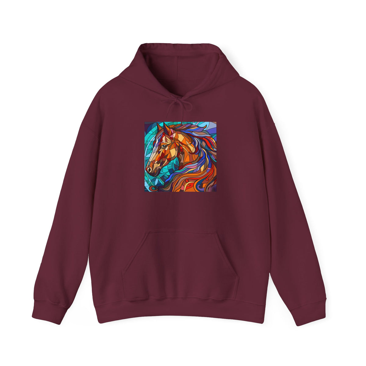 Stained Glass Horse Graphic Hoodie