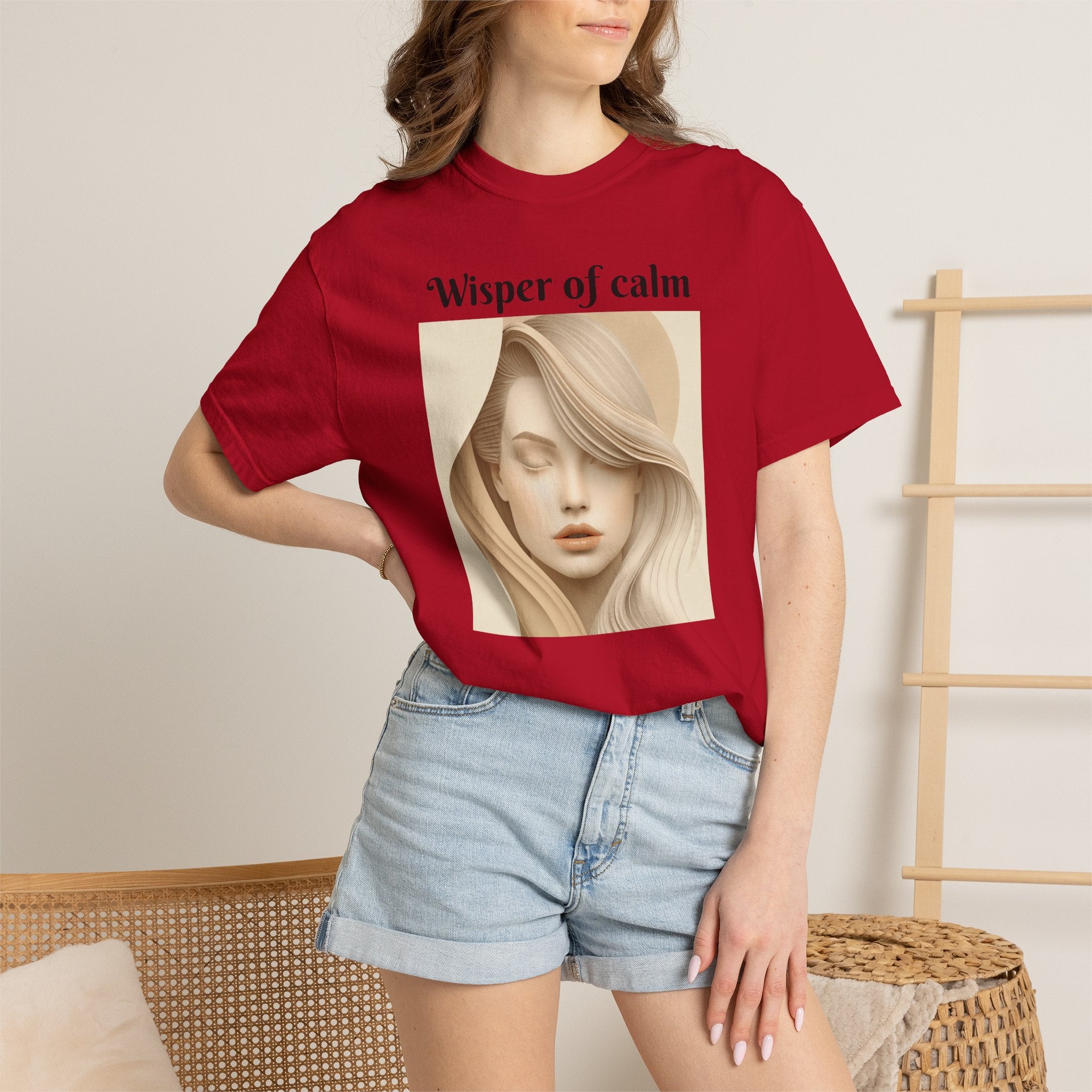 Whisper of Calm T-Shirt — Serene Portrait Graphic Tee