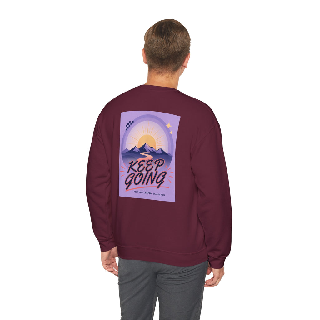 Keep Going Mountain Graphic Crewneck Sweatshirt