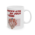 Happy 4th of July Ceramic Mug — Patriotic Fireworks Coffee Cup (11oz & 15oz)