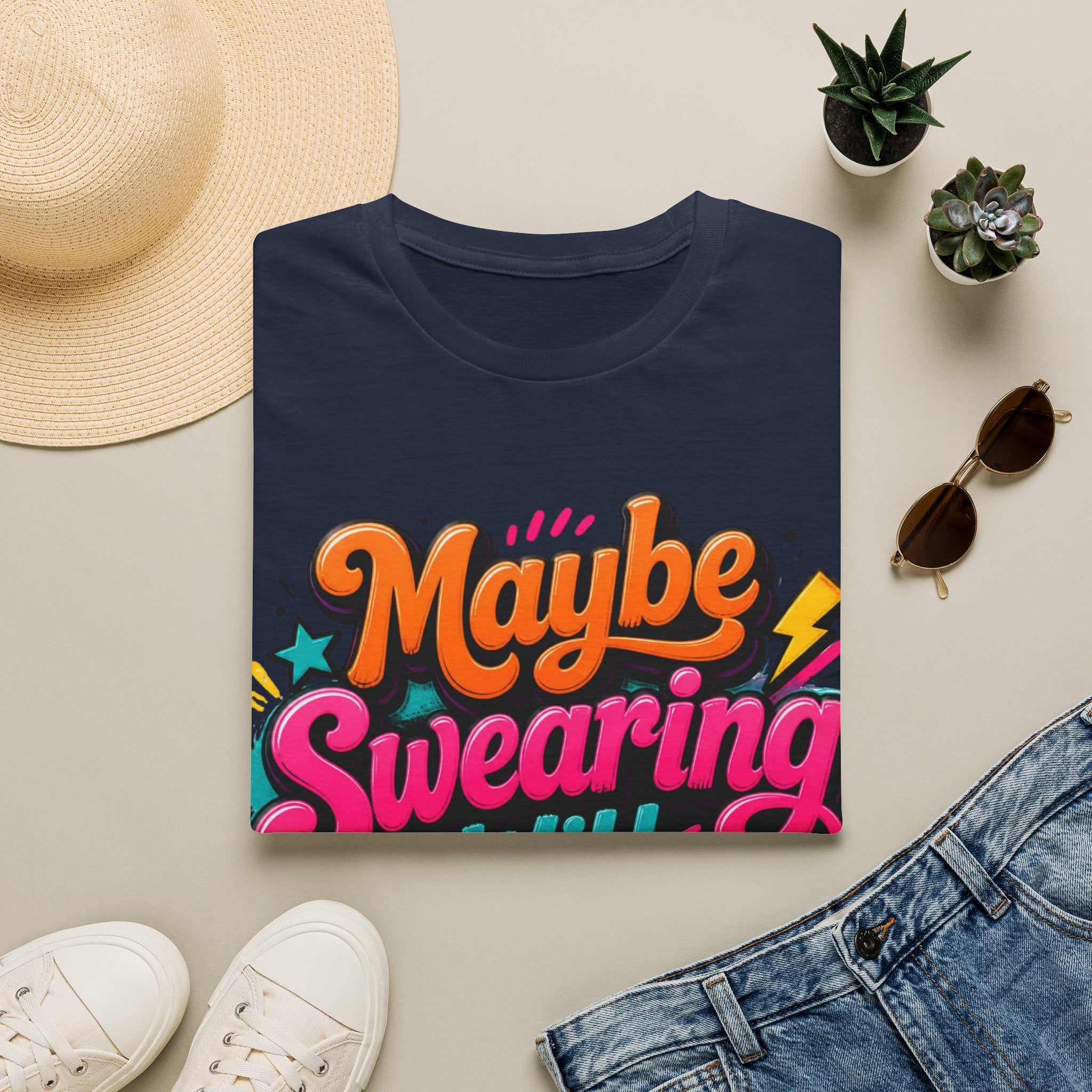 Maybe Swearing Will Help T-Shirt — Funny Retro Graphic Tee