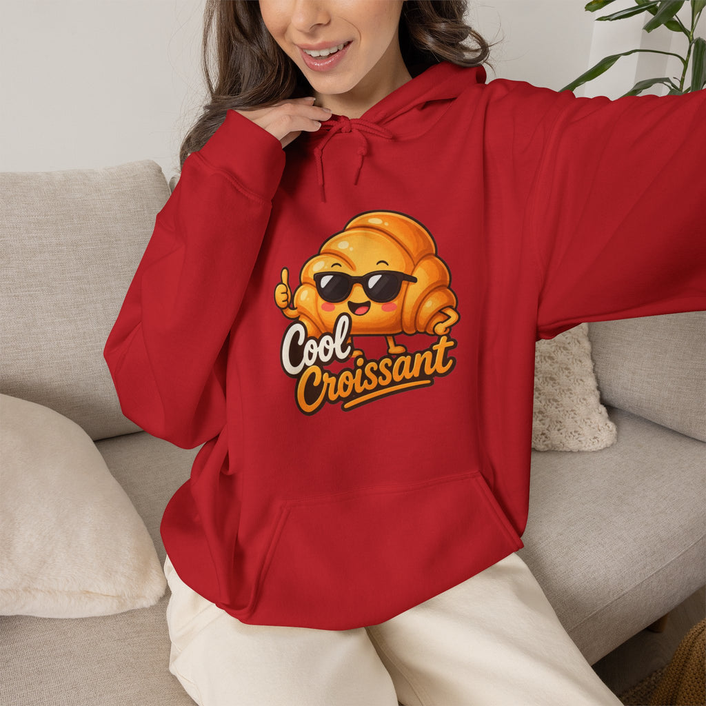 Cool Croissant Graphic Pullover Hoodie – Unisex