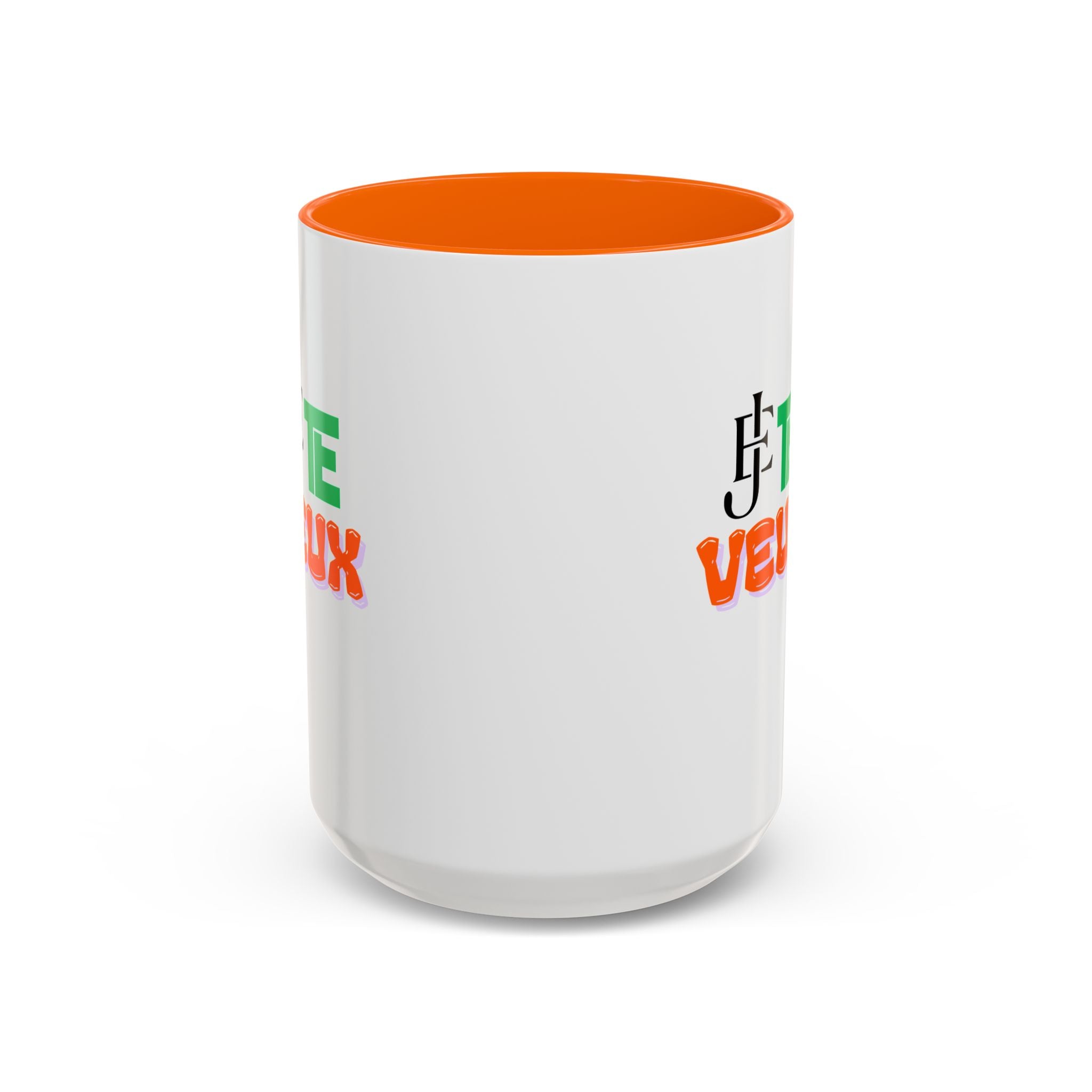 French Phrase Accent Mug — "Je Te Veux" Colorful Ceramic Coffee Mug (11/15oz)