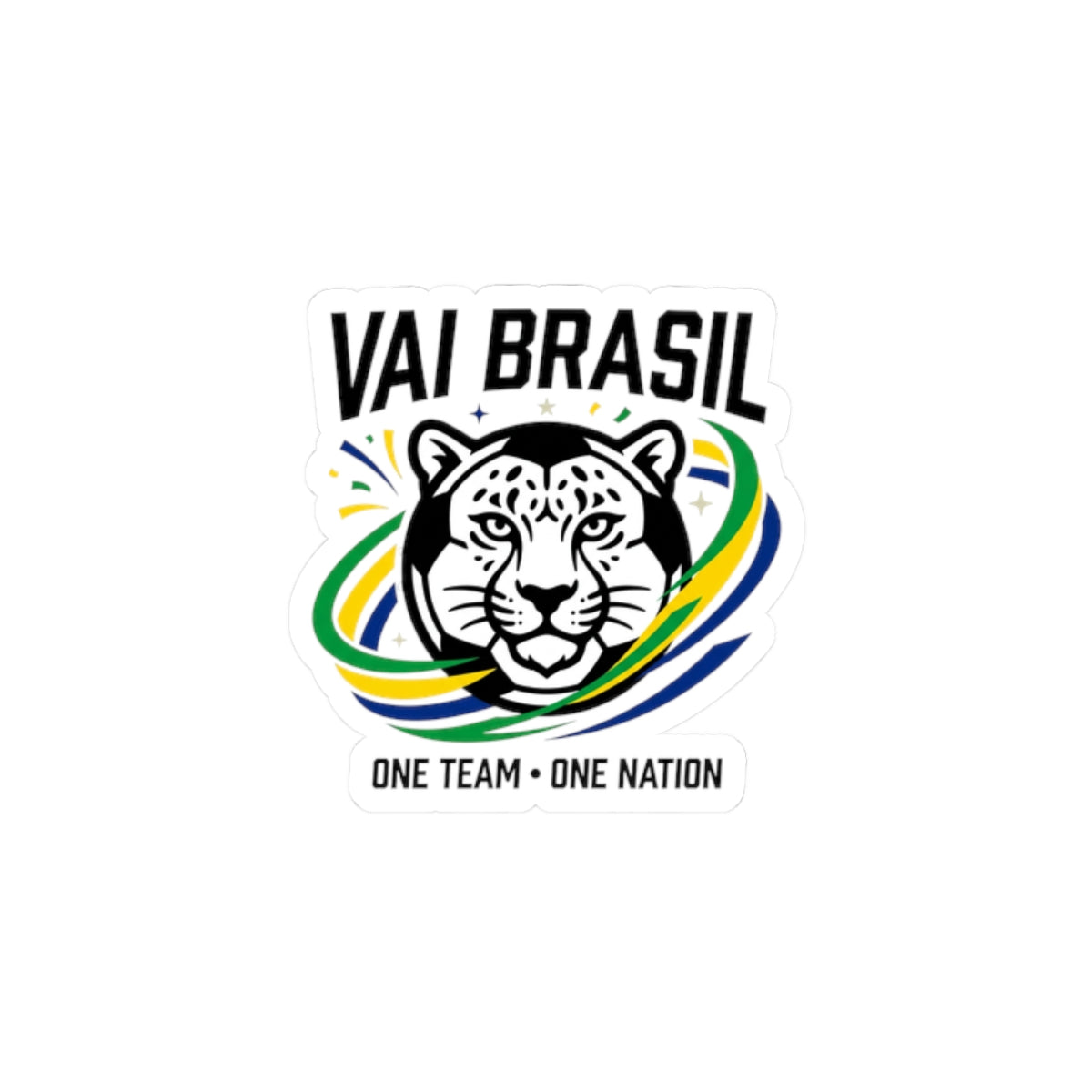 Vai Brasil Tiger Sticker | country pride, retro soccer