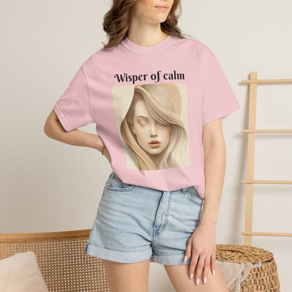 Whisper of Calm T-Shirt — Serene Portrait Graphic Tee