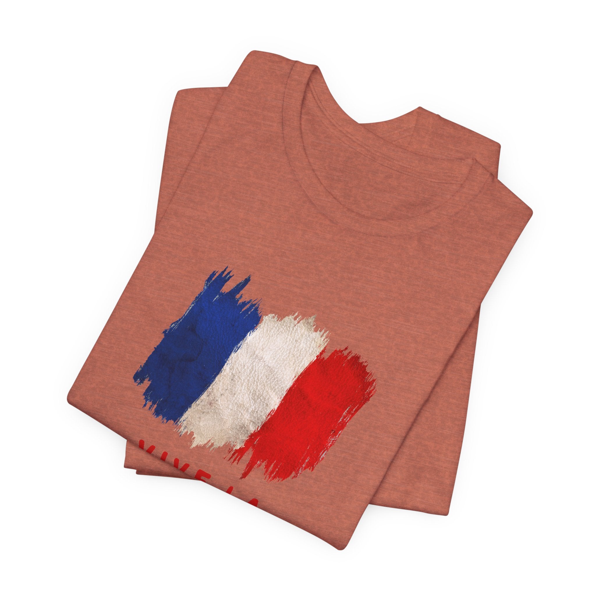Vive La France T‑Shirt — French Flag Brushstroke Tee