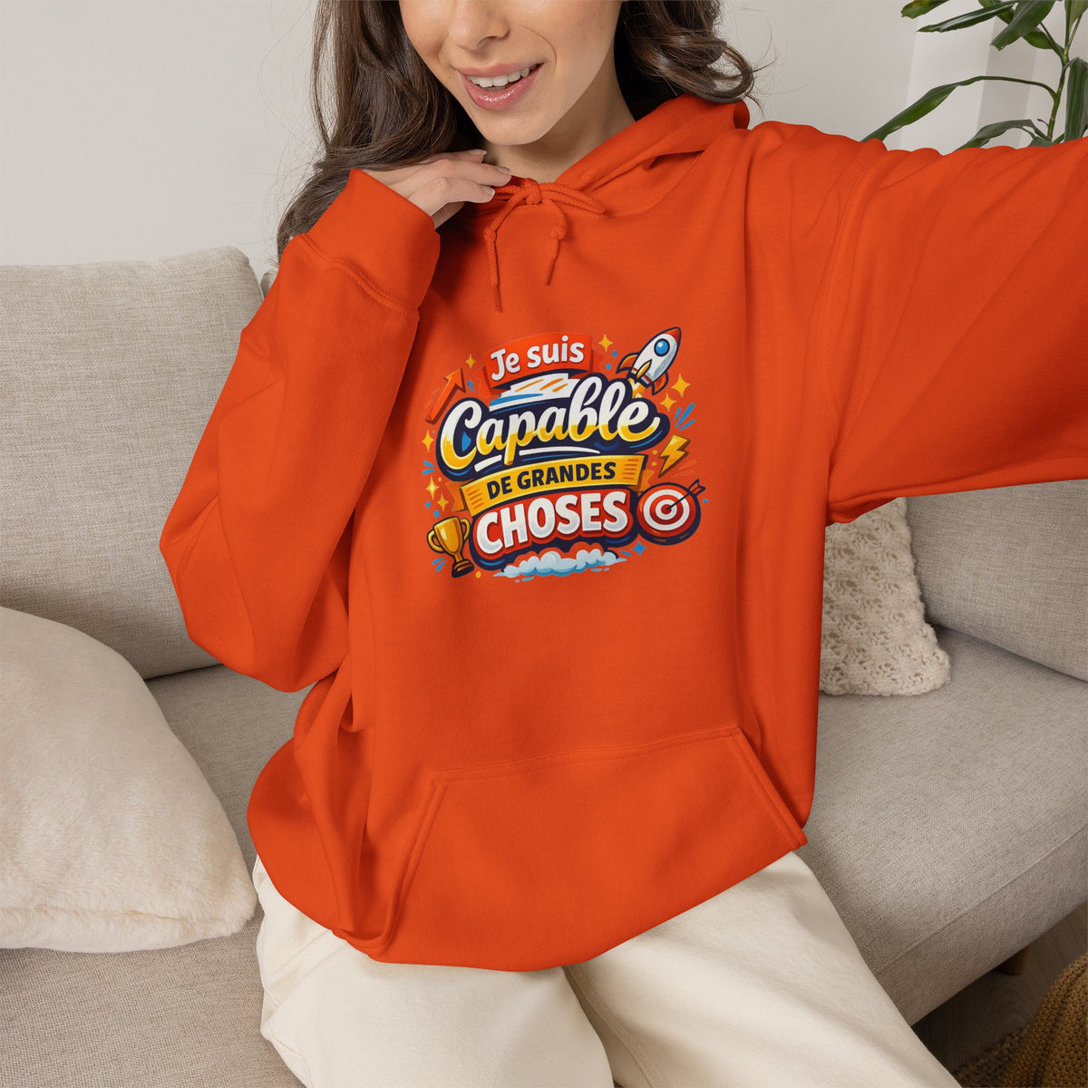 Je Suis Capable de Grandes Choses – French Quote Hoodie