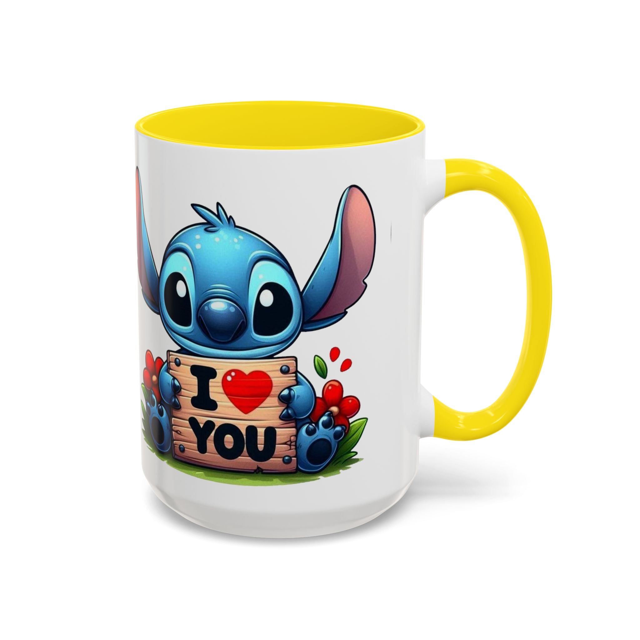 Stitch 'I  You' Accent Coffee Mug — Cute Valentine Gift (11/15oz)