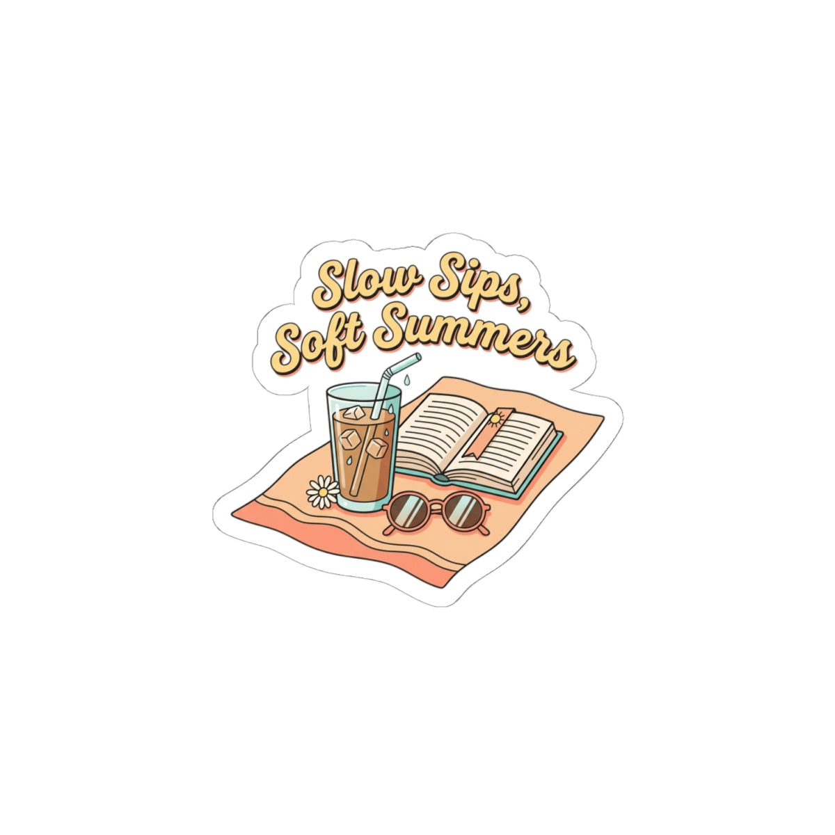 Slow Sips Summer Sticker