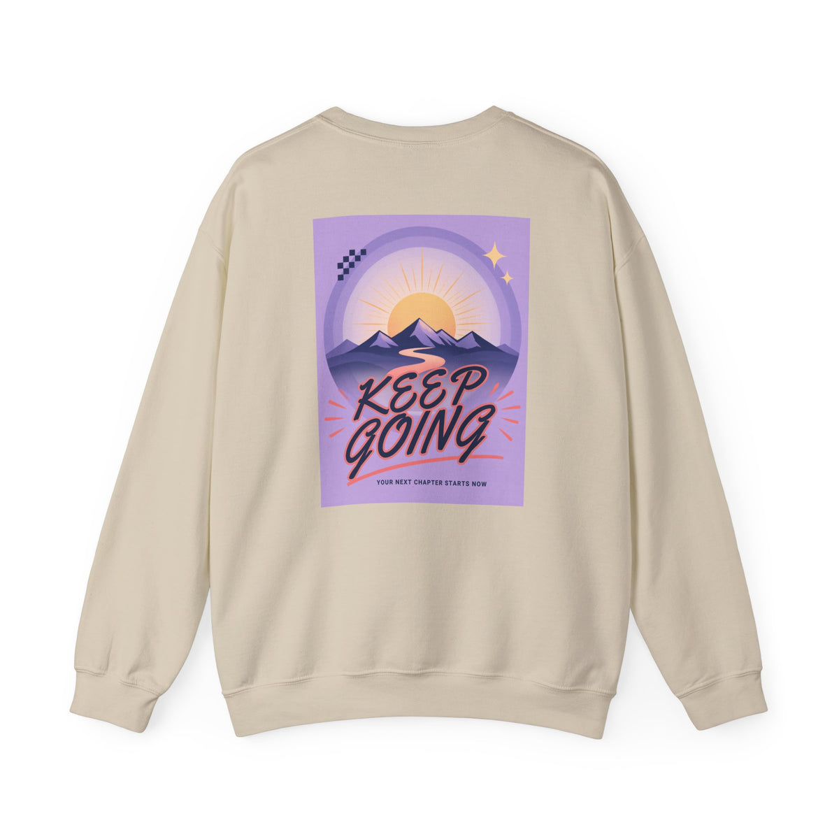 Keep Going Mountain Graphic Crewneck Sweatshirt