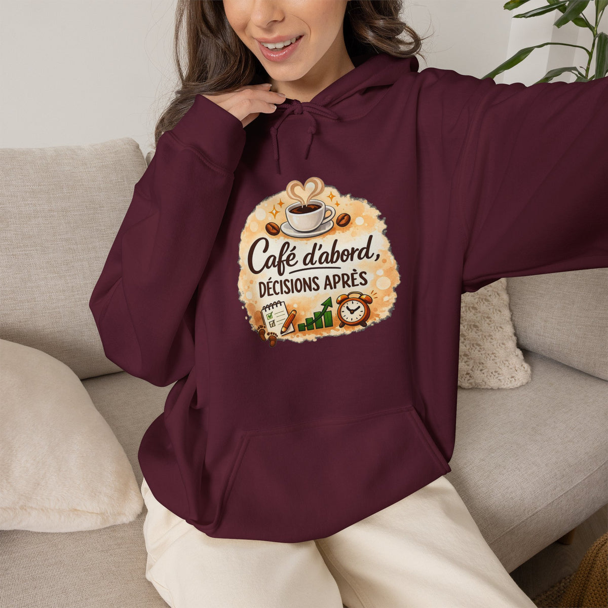 Café d’abord, décisions après – Coffee Lover Hoodie