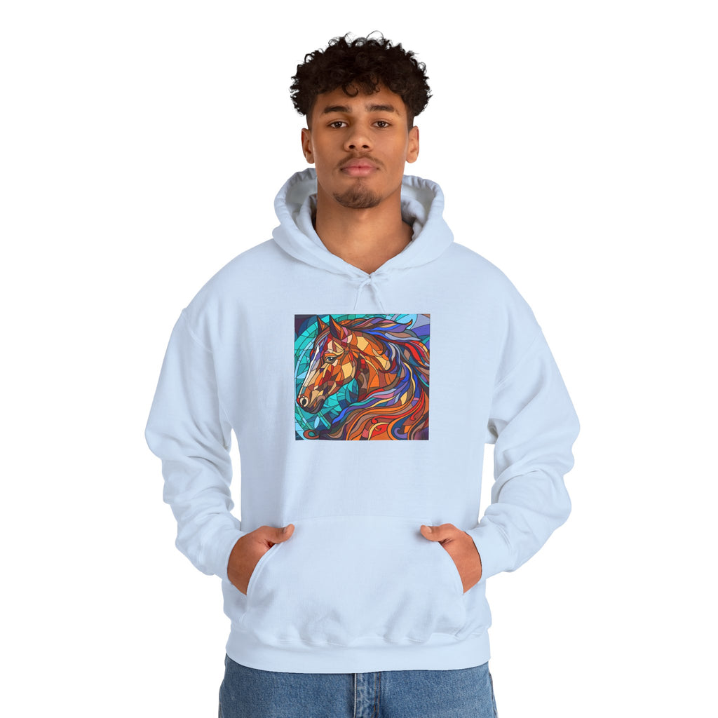 Stained Glass Horse Graphic Hoodie