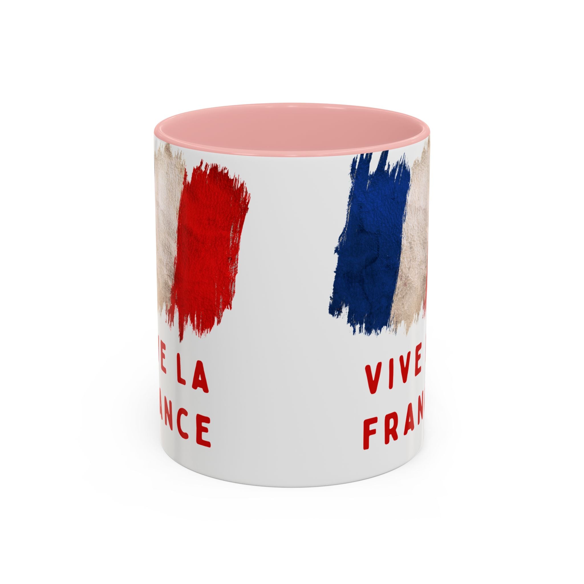 Vive La France Accent Coffee Mug — French Flag Brushstroke 11/15oz