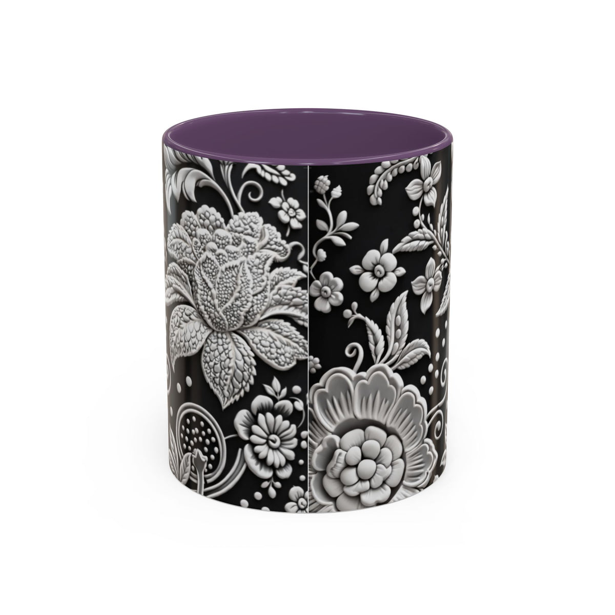 Mug à café botanique noir et blanc