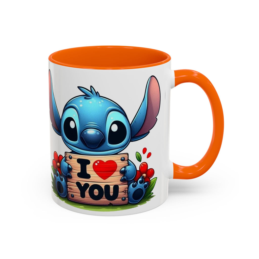 Stitch 'I  You' Accent Coffee Mug — Cute Valentine Gift (11/15oz)