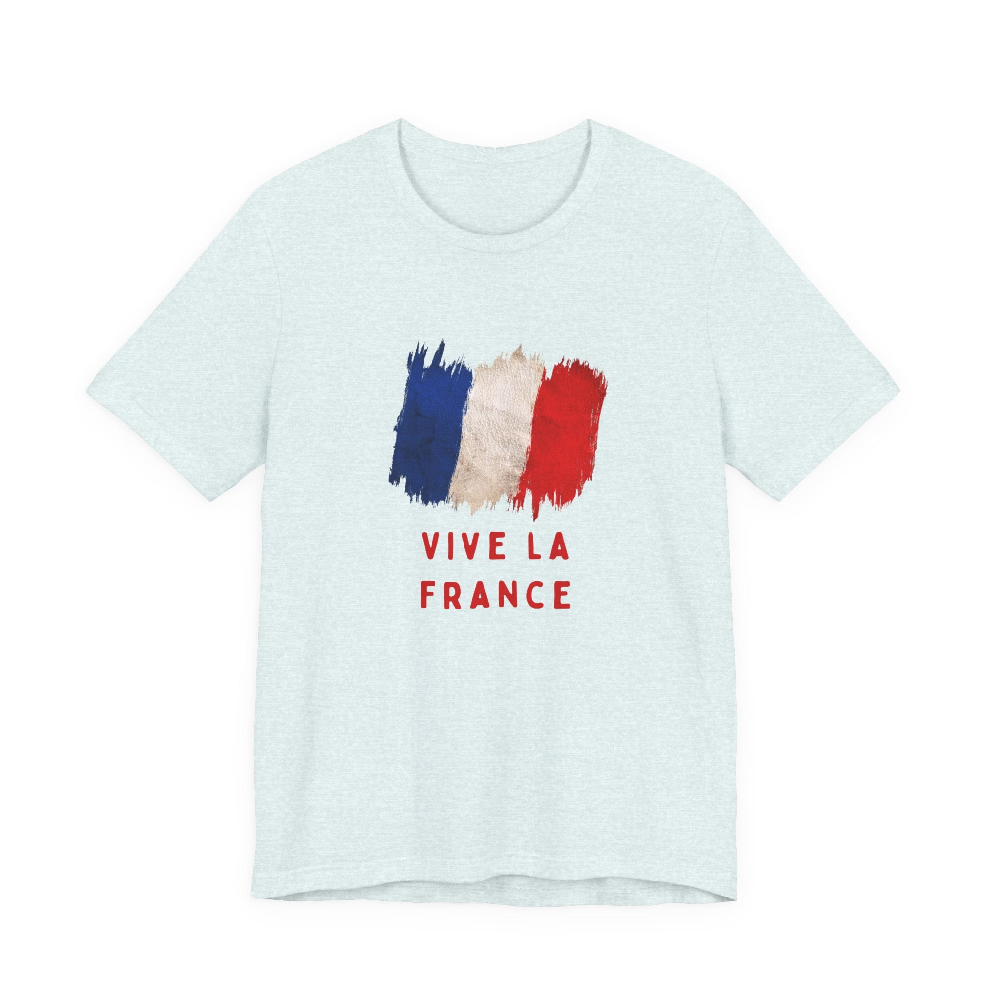 Vive La France T‑Shirt — French Flag Brushstroke Tee